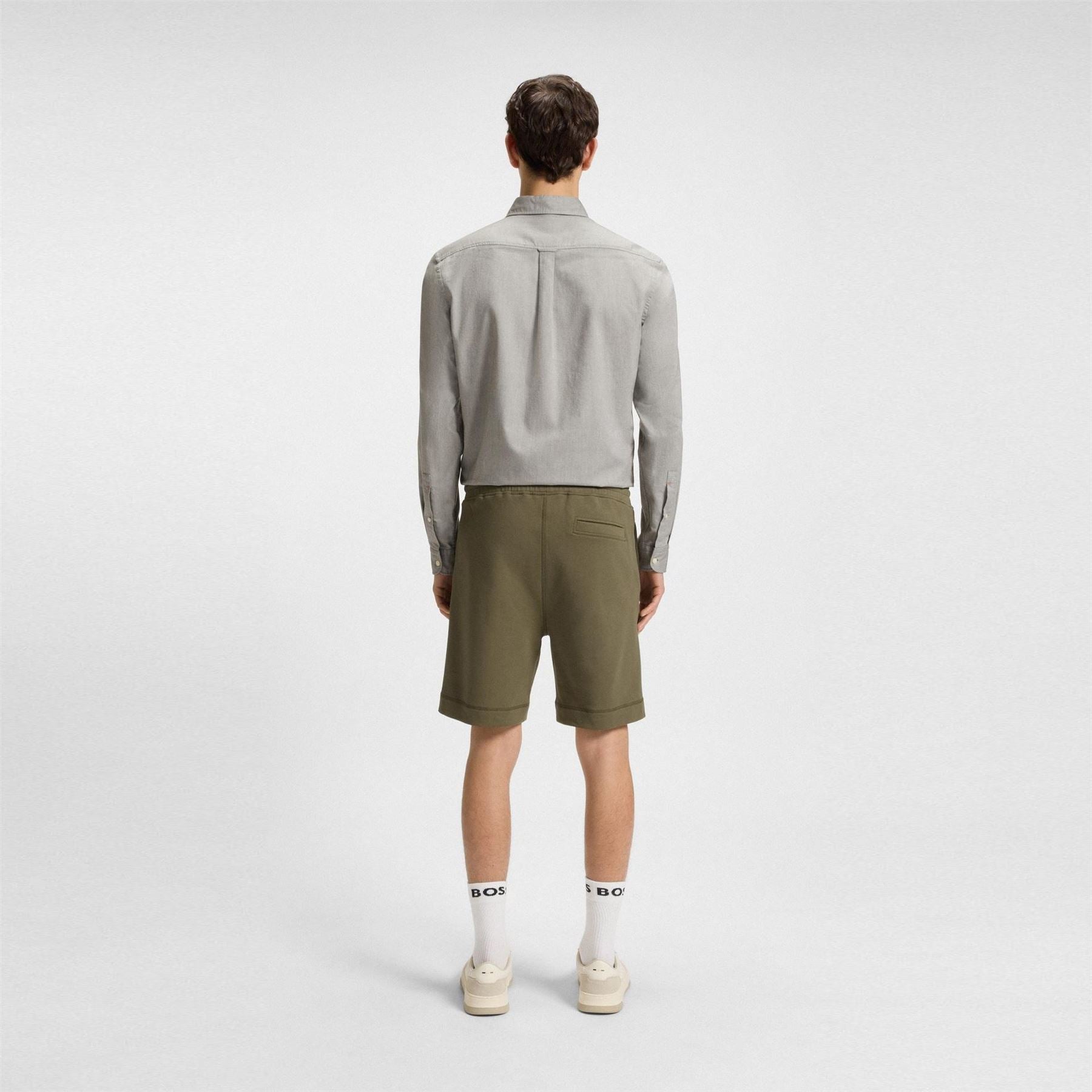 Boss Orange Mid Length Elasticated Drawstring Fleece Shorts