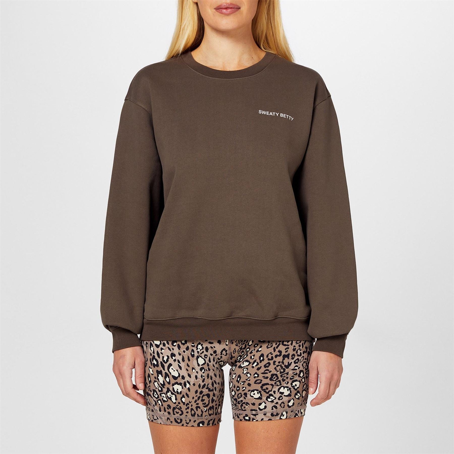 Sweaty Betty Elevated Crew Neck Long Sleeve Sweatshirt