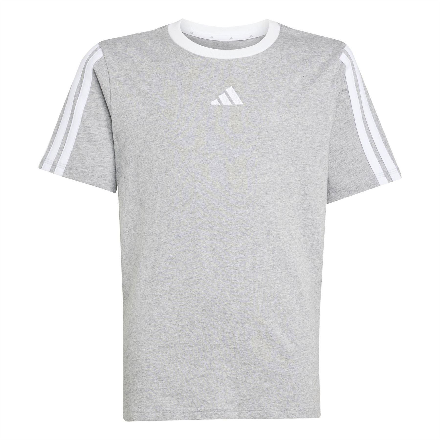 adidas Essentials 3 Stripe T-Shirt Junior Girls