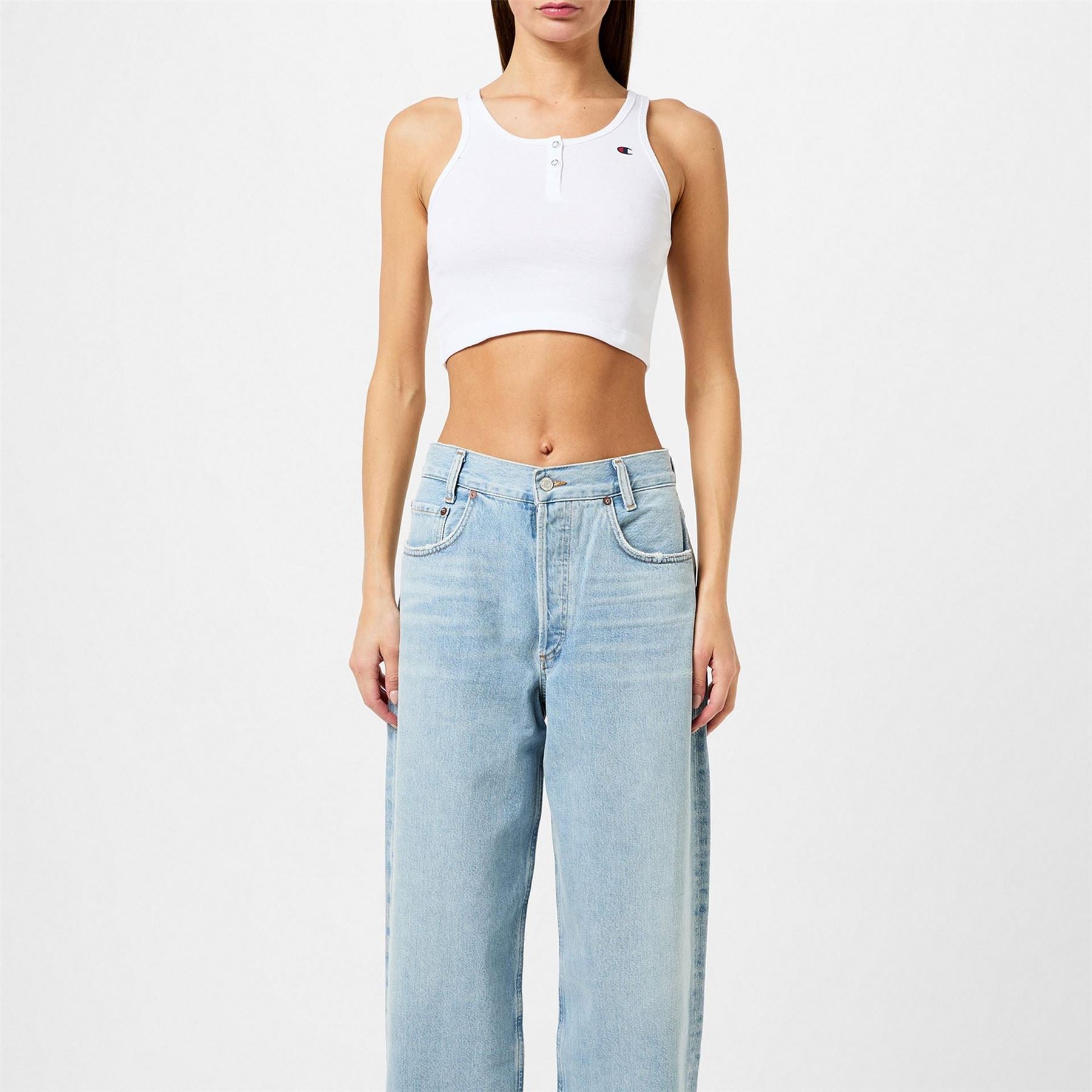 Champion Cropped Slim Fit Scoop Neck Tank