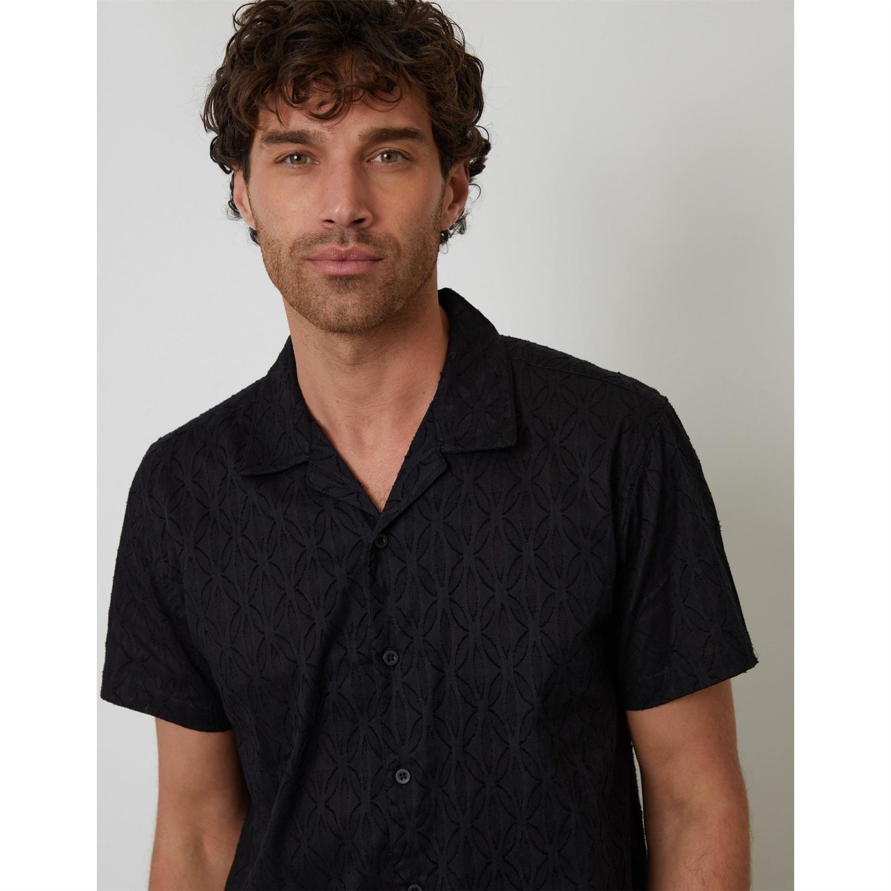 Threadbare Regular Fit Short Sleeve Point Collar Shirt