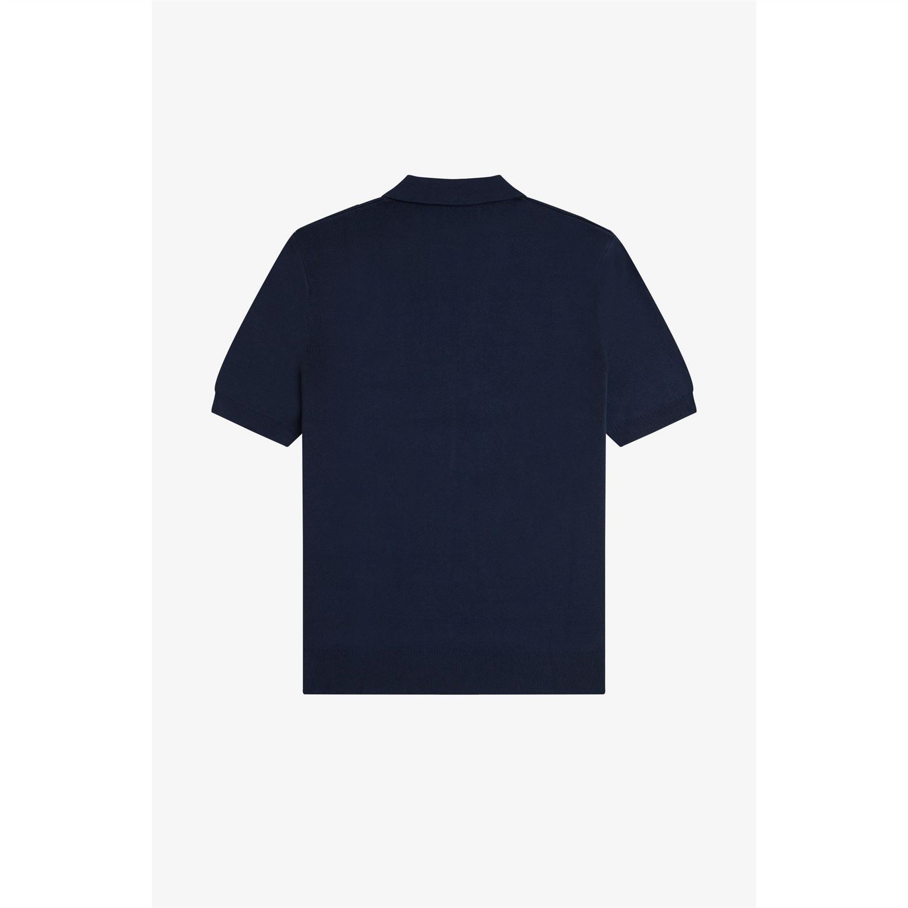 Fred Perry Vertical Stripe Zipped Short Sleeve Polo Shirt