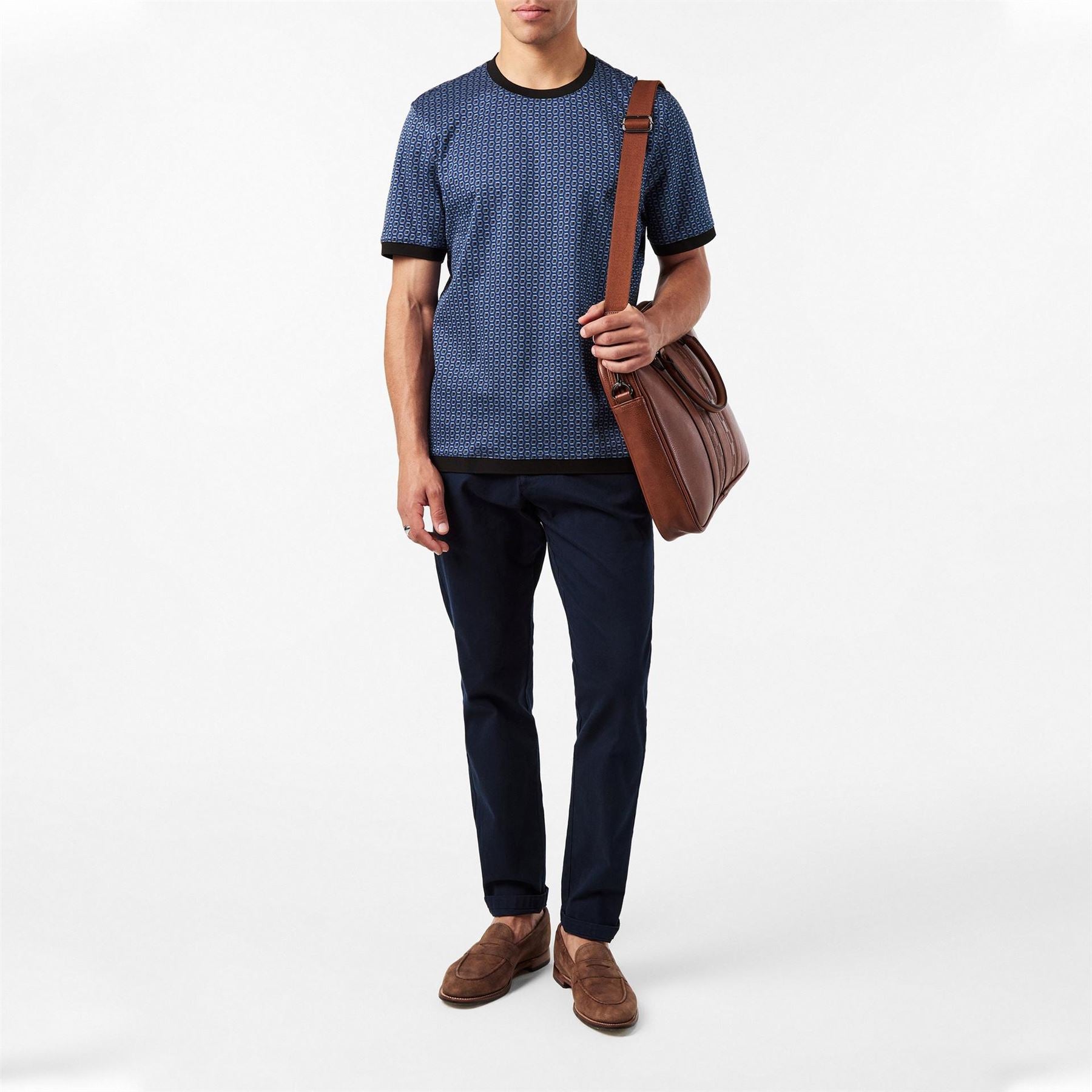 Ted Baker Regular Fit Geographic Print Crew Neck T-Shirt