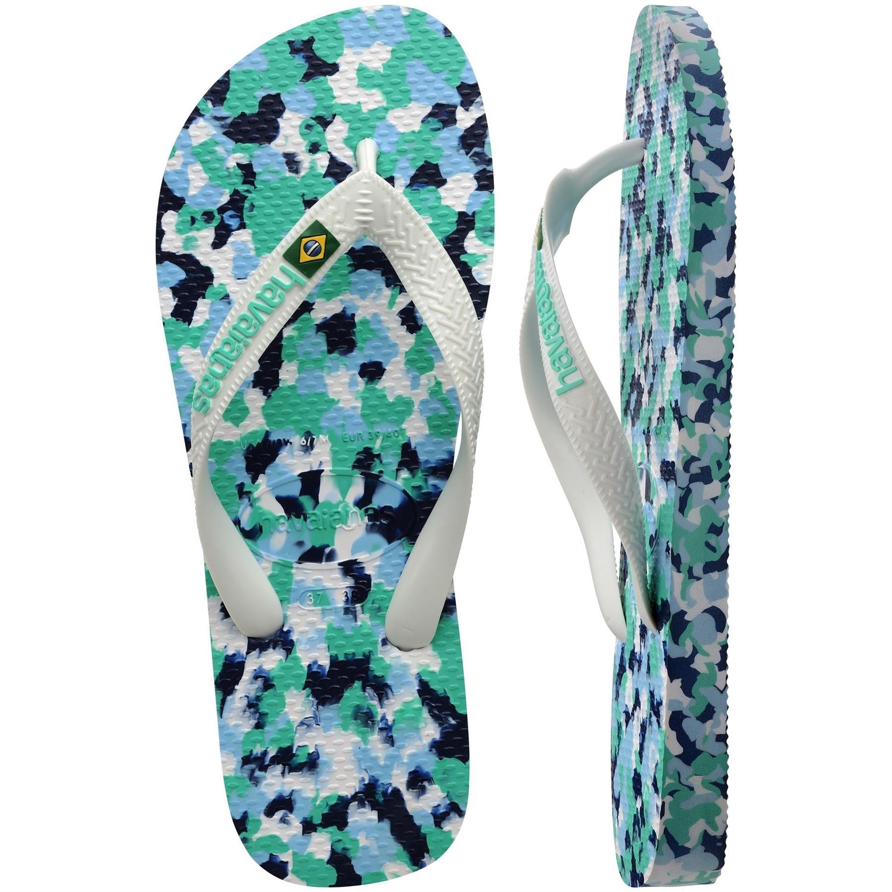 Havaianas Hav. Brasil Tech Ii Navy Blue 33 34 Flip Flops Womens