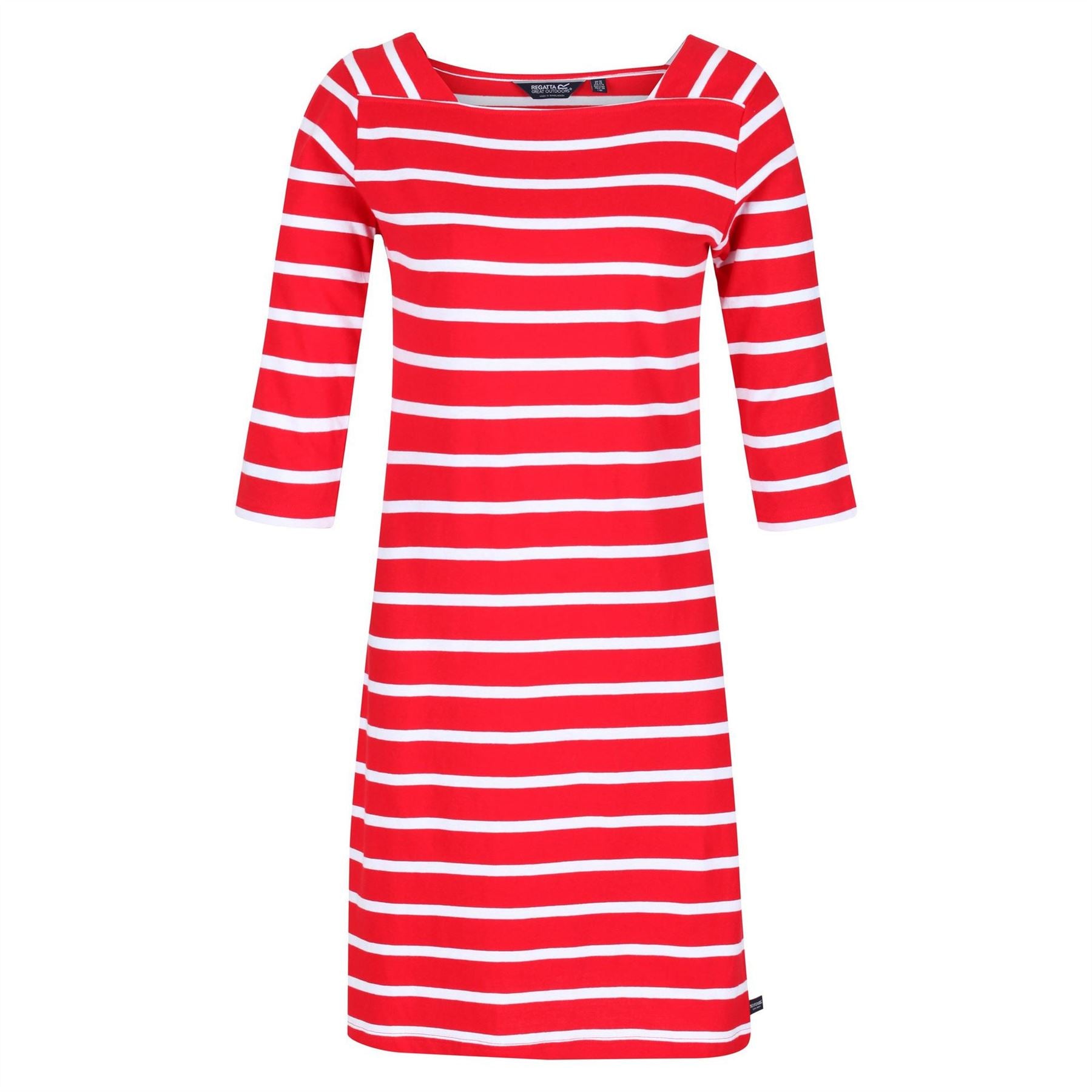 Regatta Paislee Boat Neck Three Quarter Sleeve Knee Length Dress