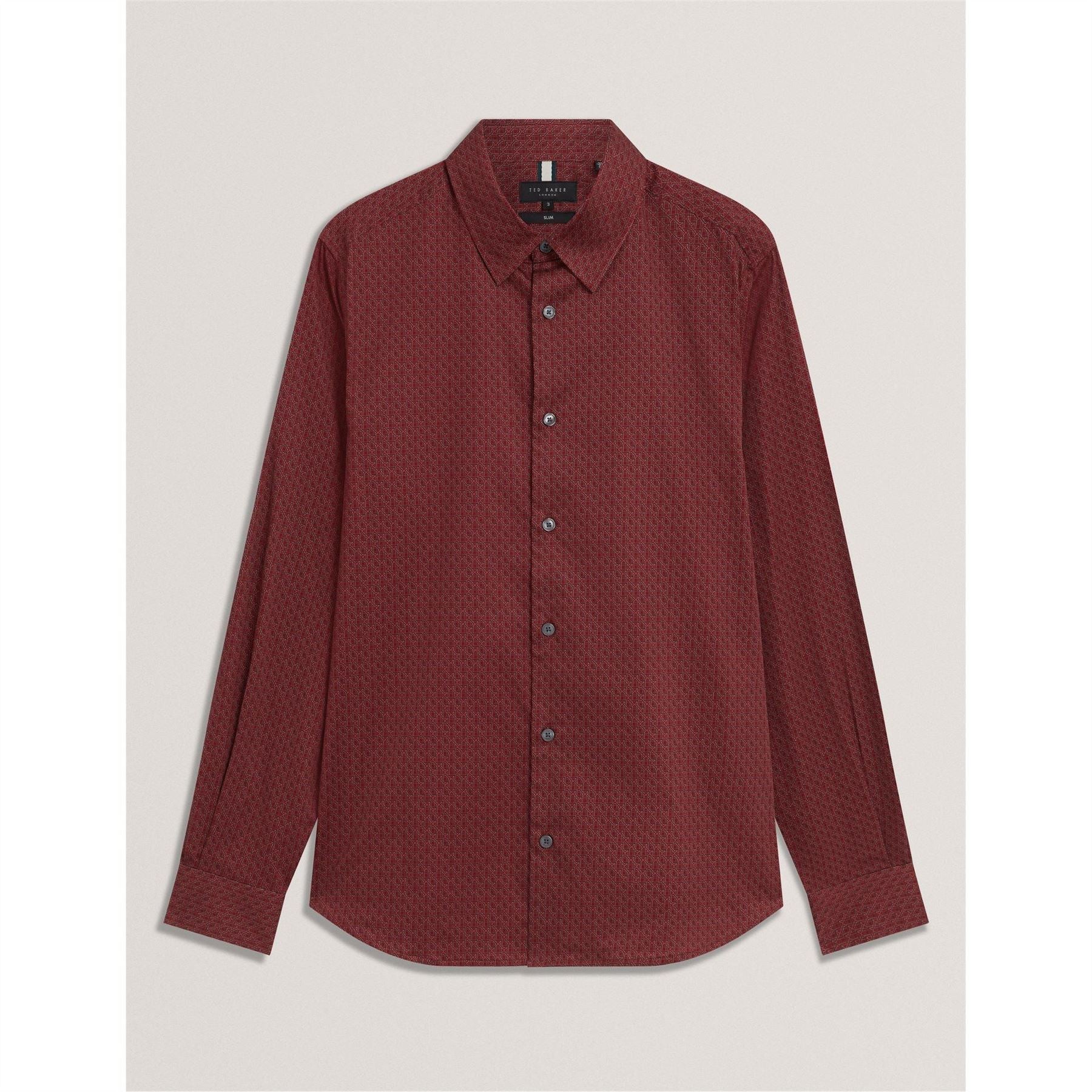 Ted Baker Long Sleeve Geometric Patterned Shirt