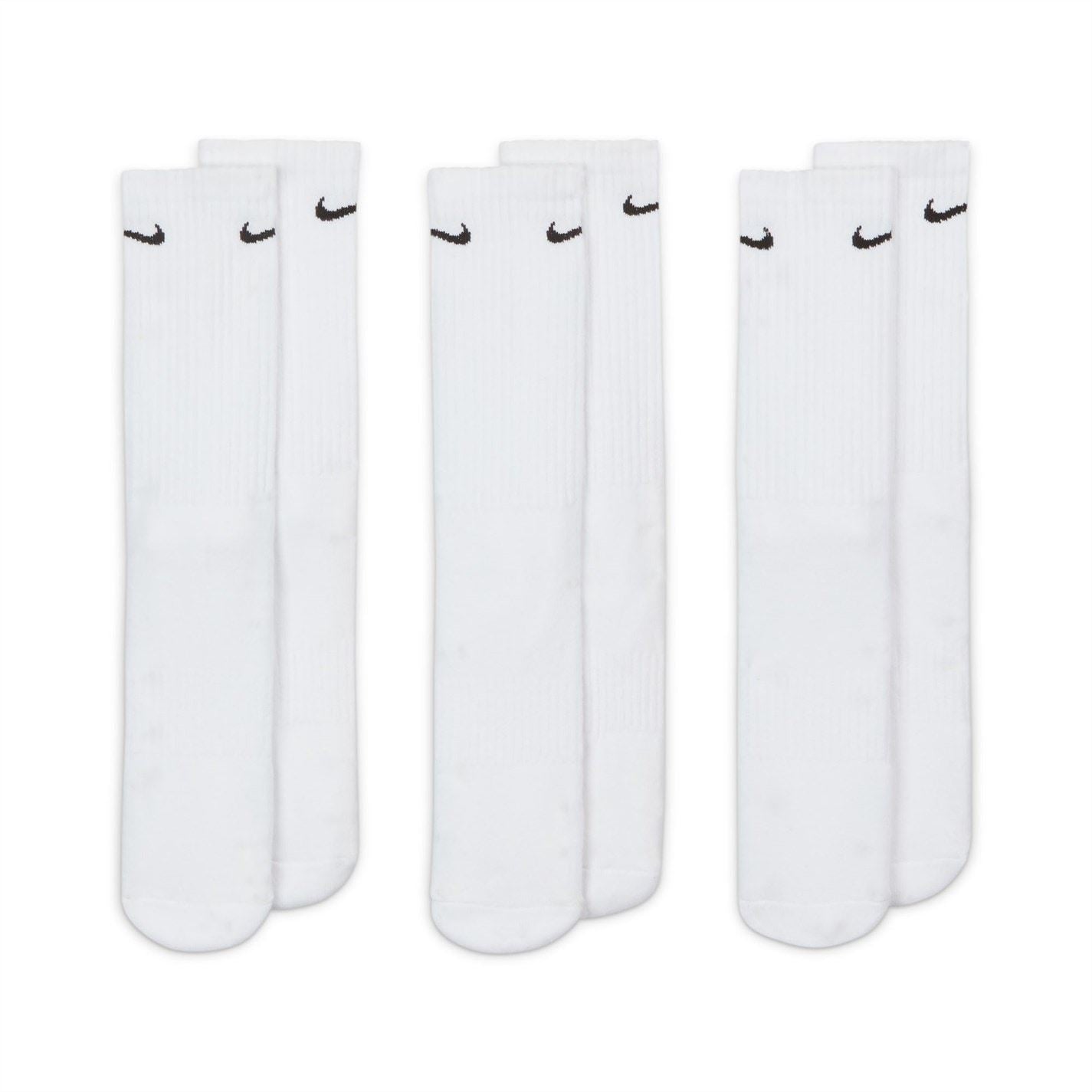 Nike Everyday 3 Pack Cotton Cushioned Crew Socks Unisex