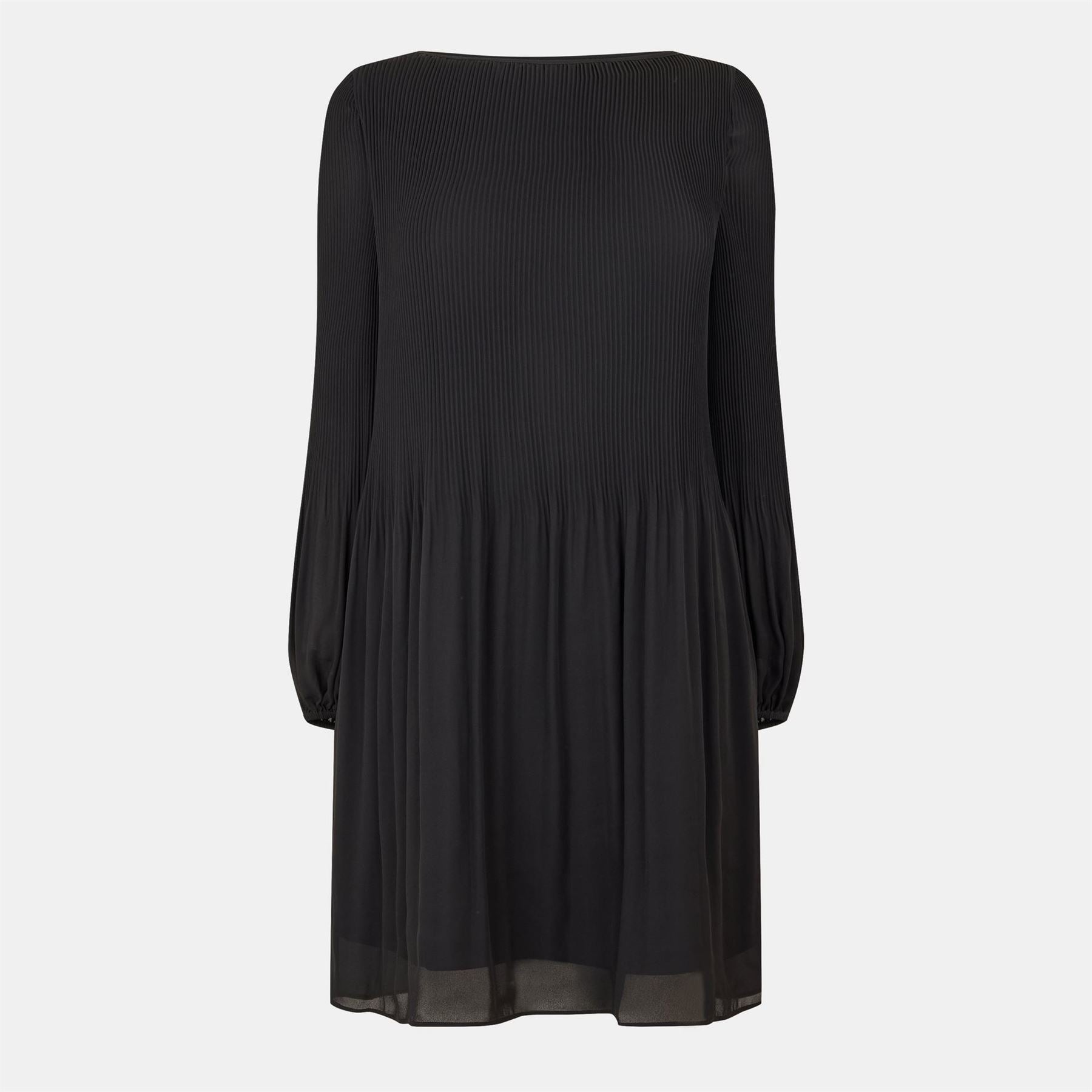 Boss Dasie Crew Neck Long Sleeve Knee Length Dress