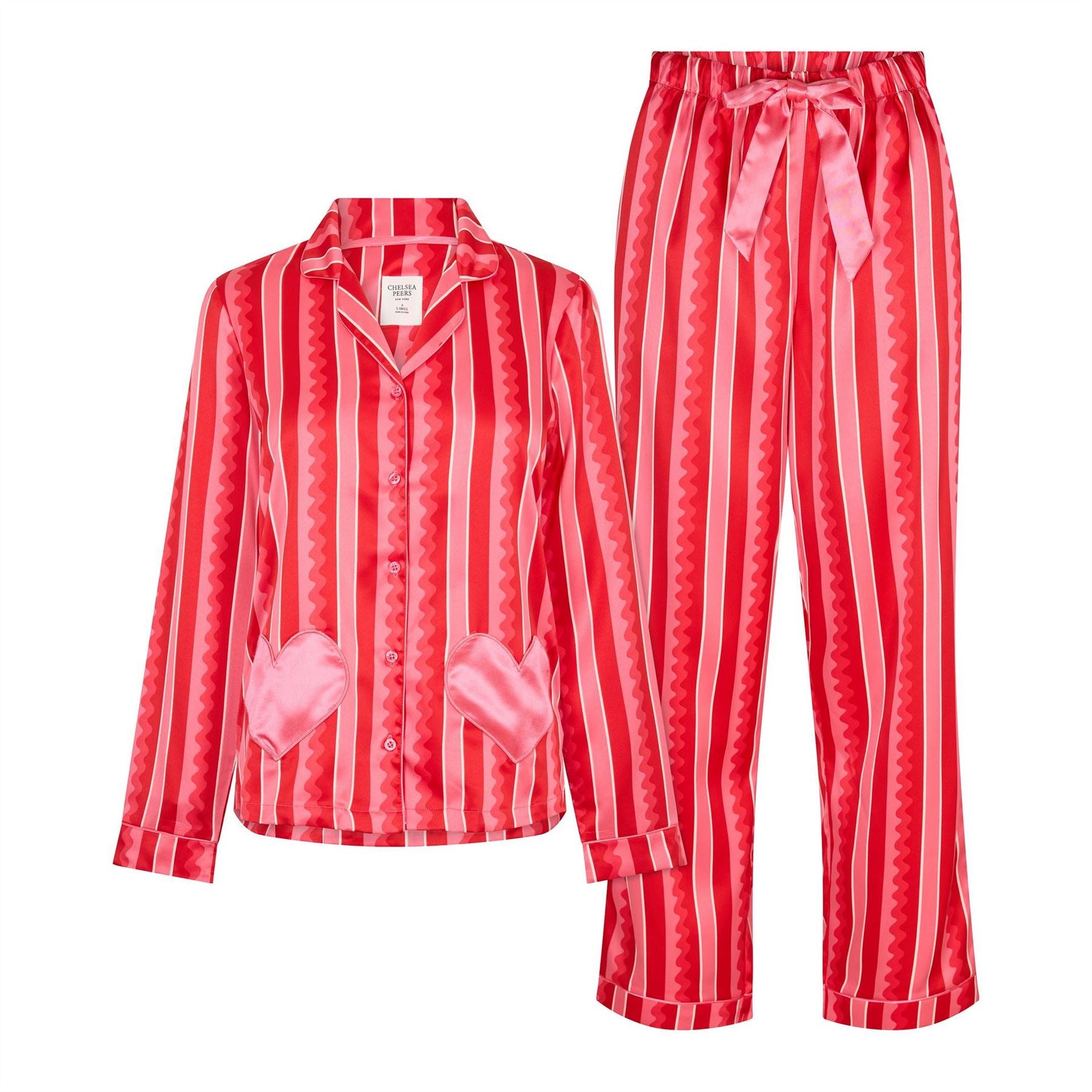 Chelsea Peers Satin Long Sleeve Pyjama Sets