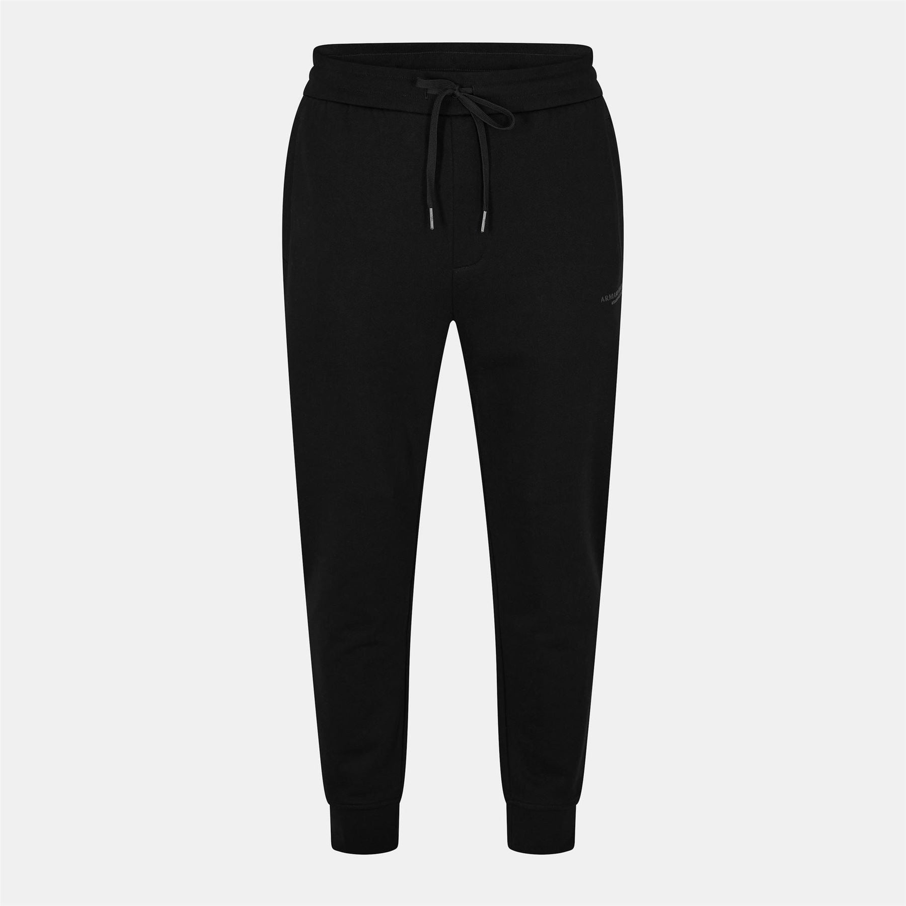Armani Exchange Solid Patterned Ribbed Cuff Slim Joggers