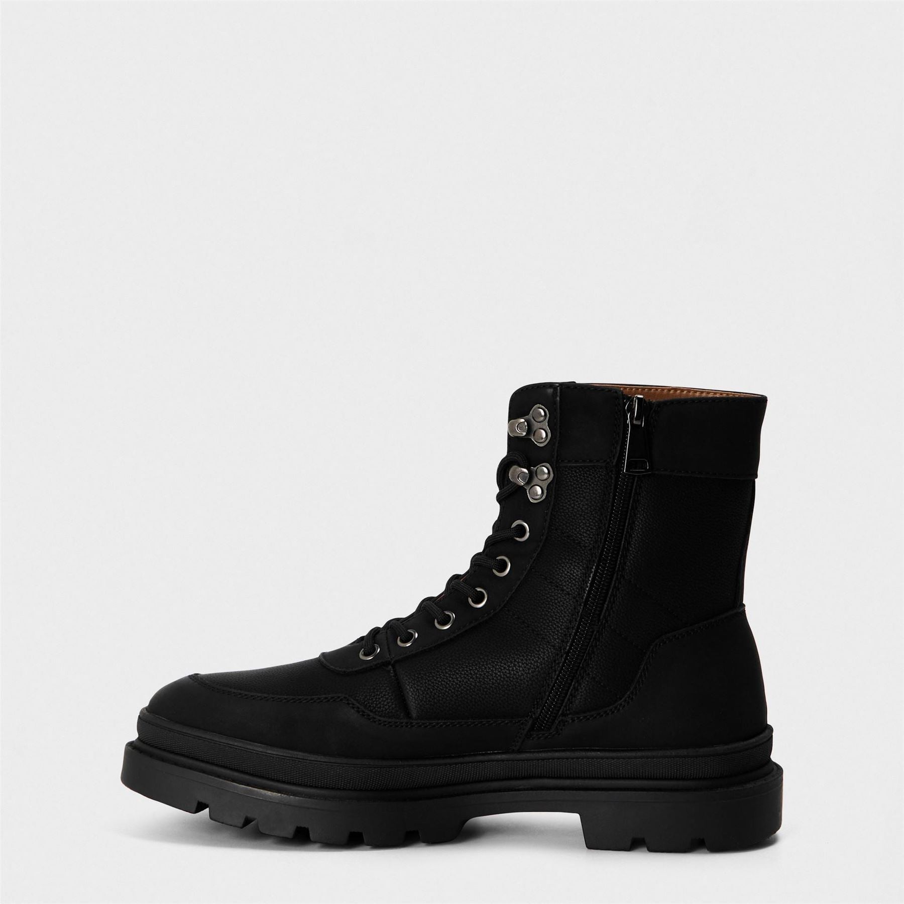 Steve Madden Hudson Lace-Up Combat Boots with Lug Sole