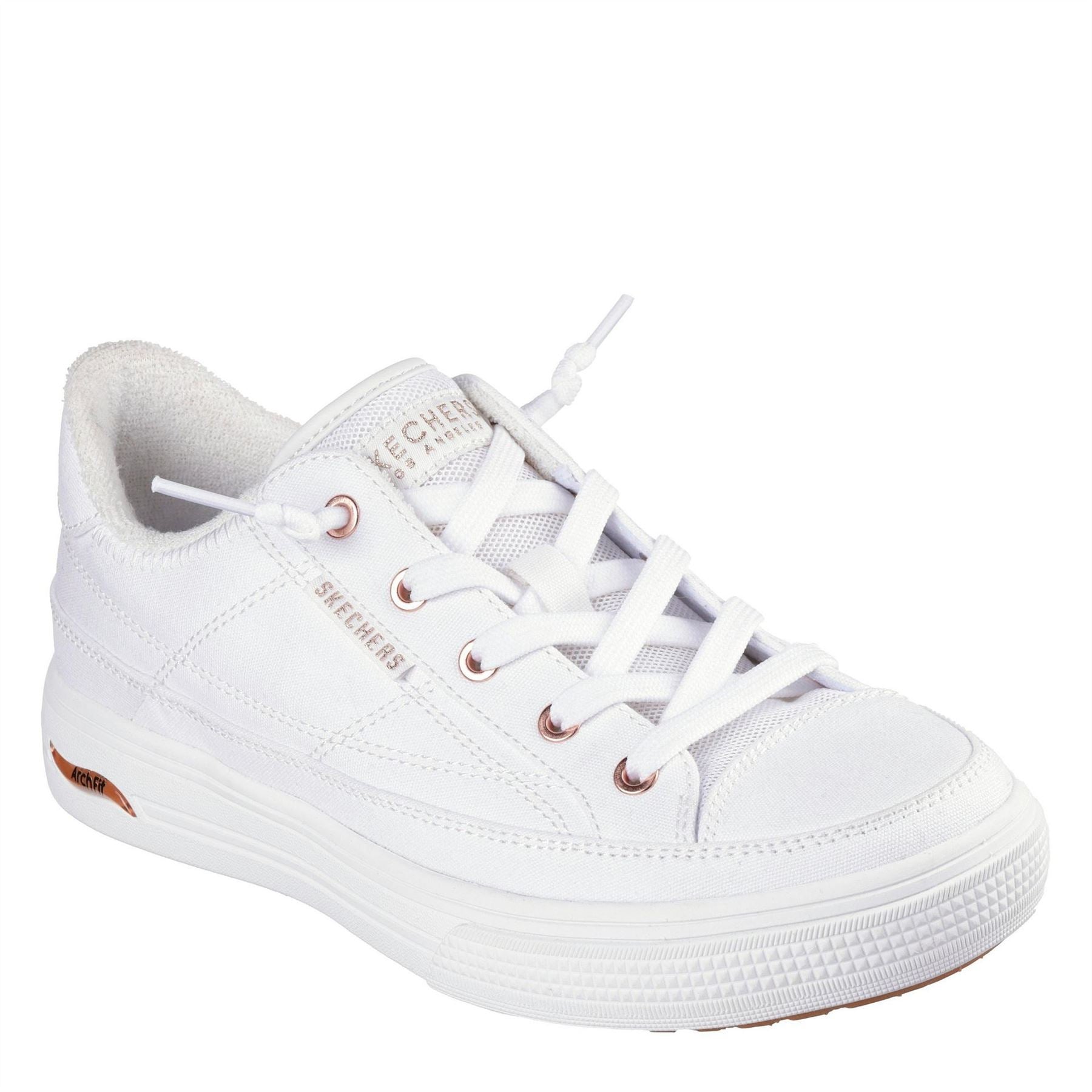 Skechers Womens Fit Arcade Meet Ya There Canvasas Trainers