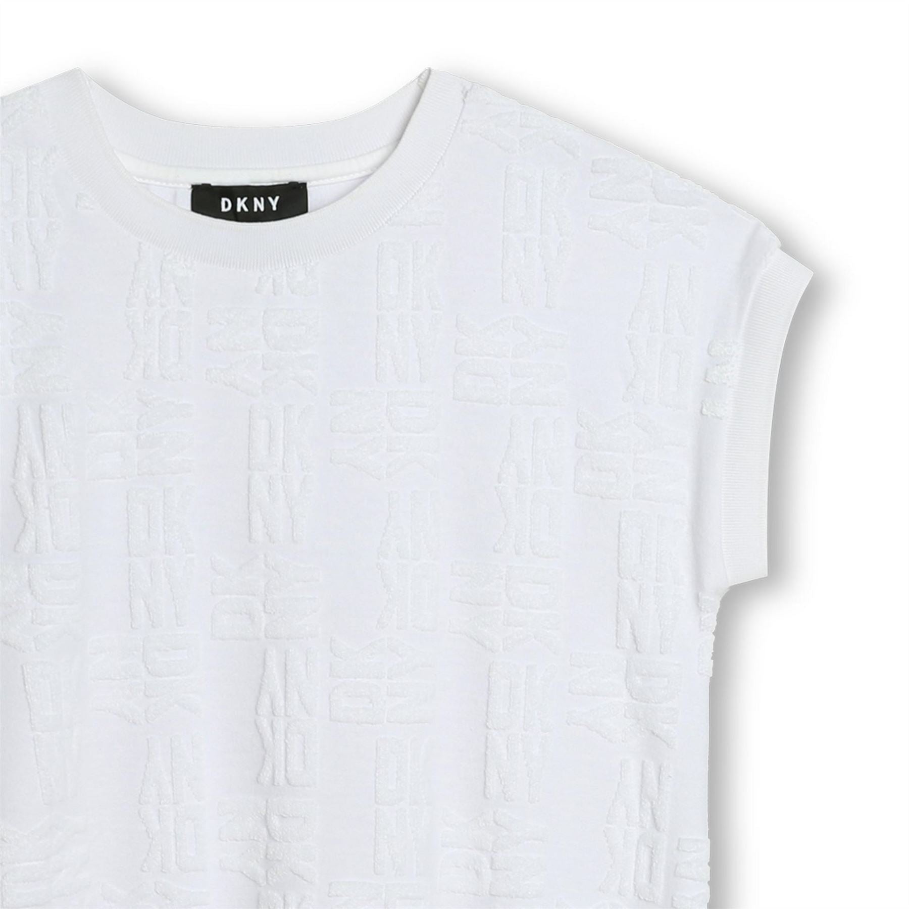 DKNY Texture Crew Neck T-Shirt Dress