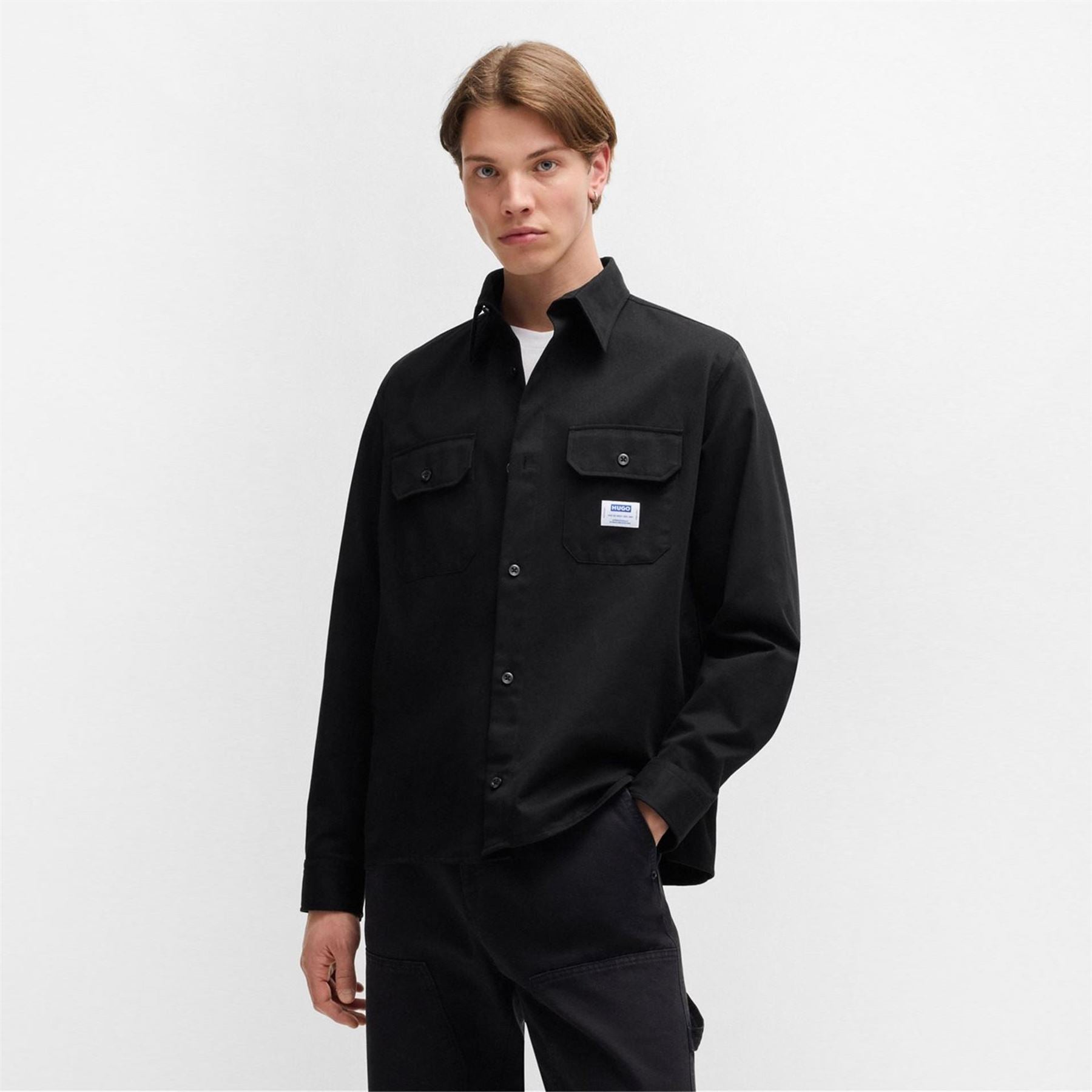 Hugo Regular Fit Long Sleeve Overshirt