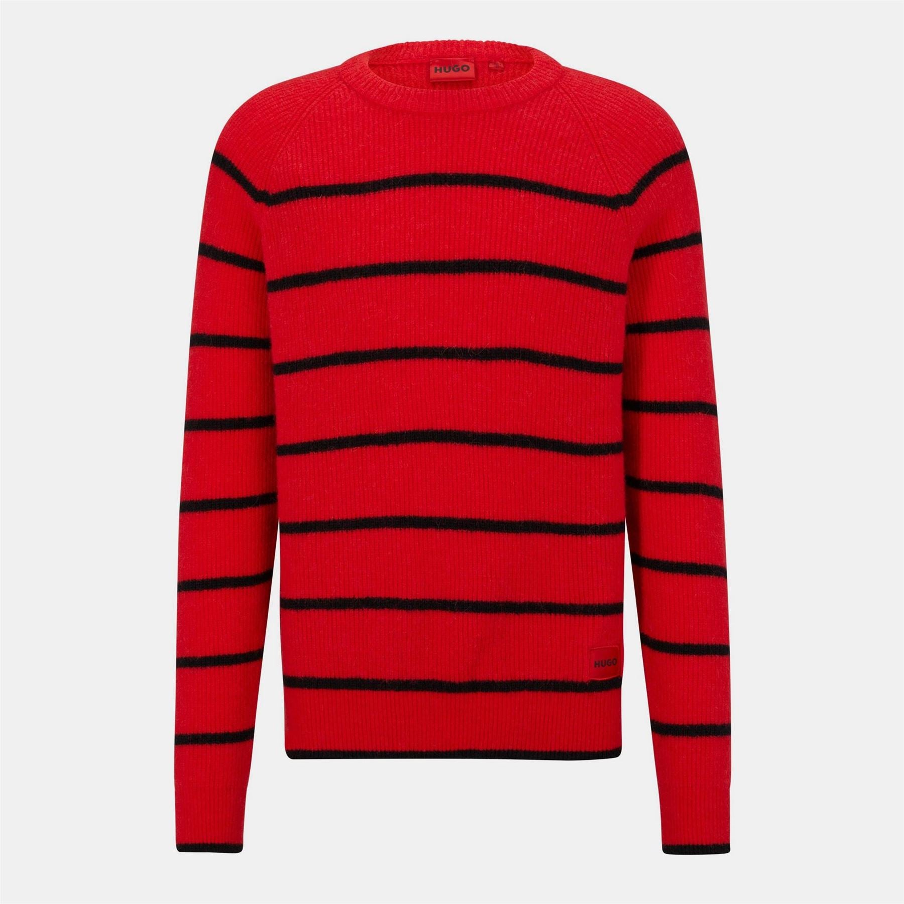 Hugo Crew Neck Raglan Sleeve Long Sweater