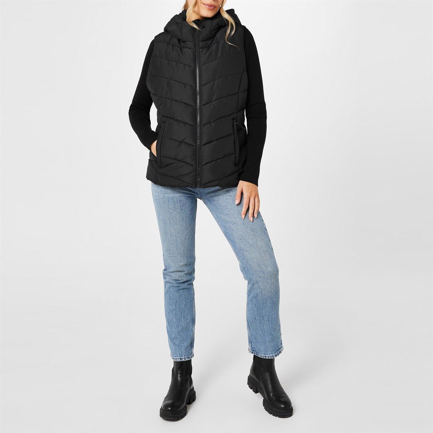 Slazenger Womens Padded Gilet With Fleece Lining