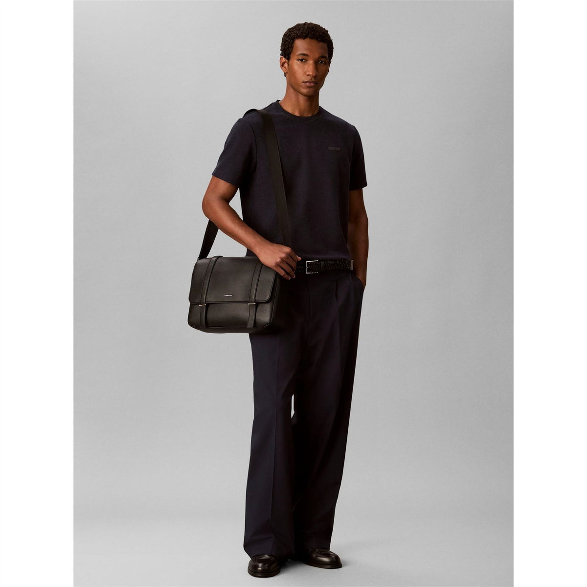 Calvin Klein Logo Flap Messenger Bag
