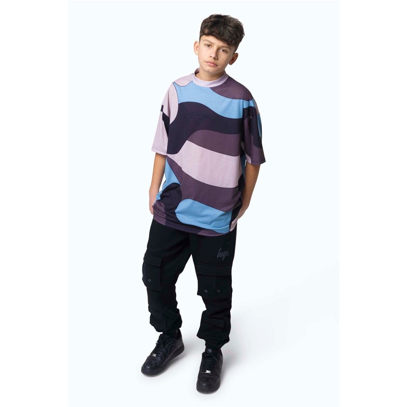 Hype Camo Oversize Fit Crew Neck T-Shirt