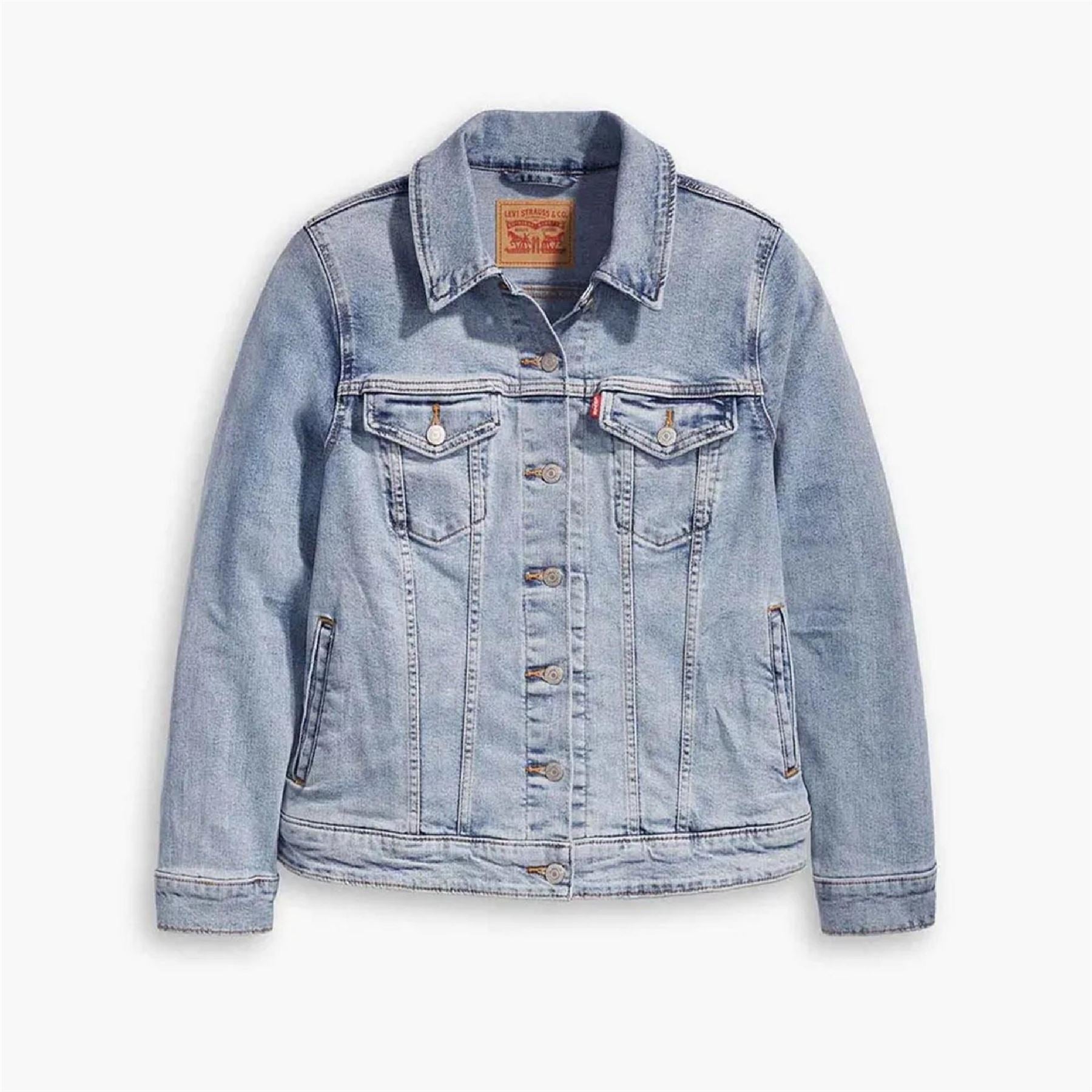 Levis Solid Patterned Denim Jacket