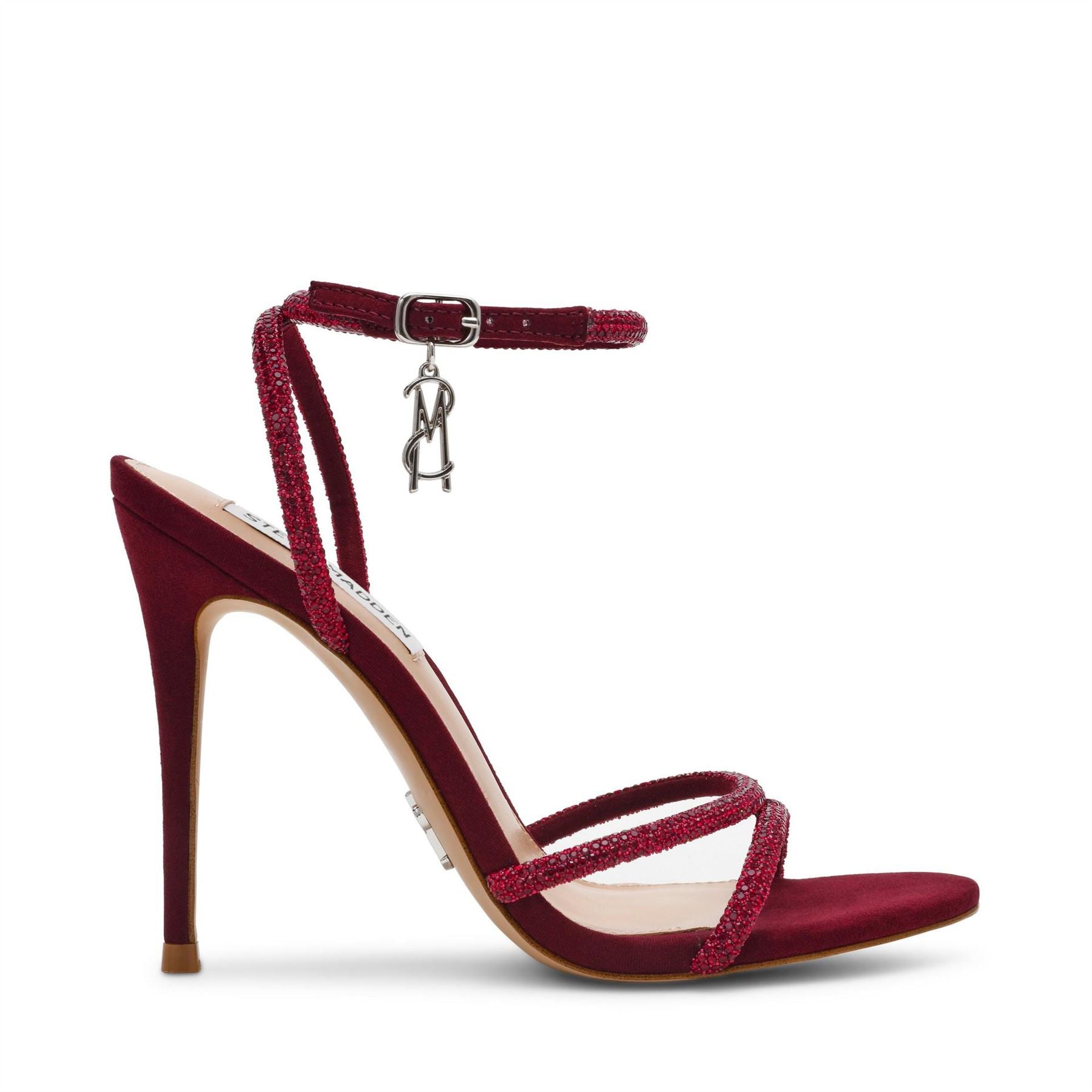 Steve Madden Metallic Open Toe Stiletto Heel Sandals