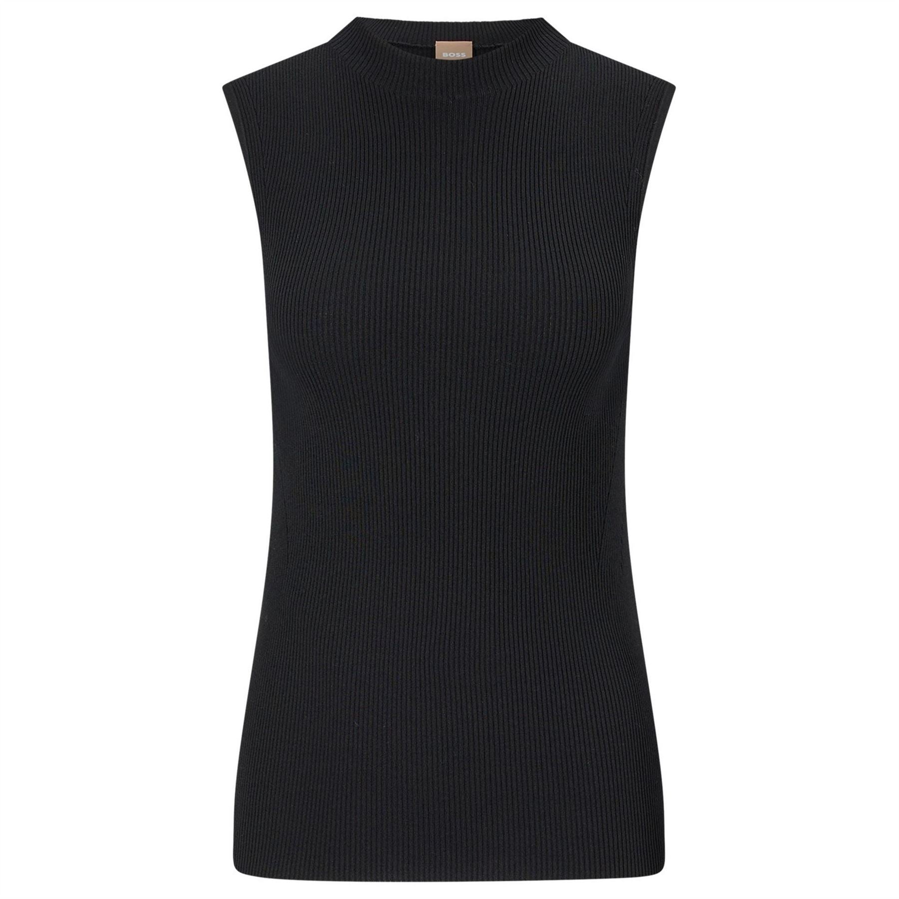 Boss Feskies Knitted Slim Fit Mock Neckline Top