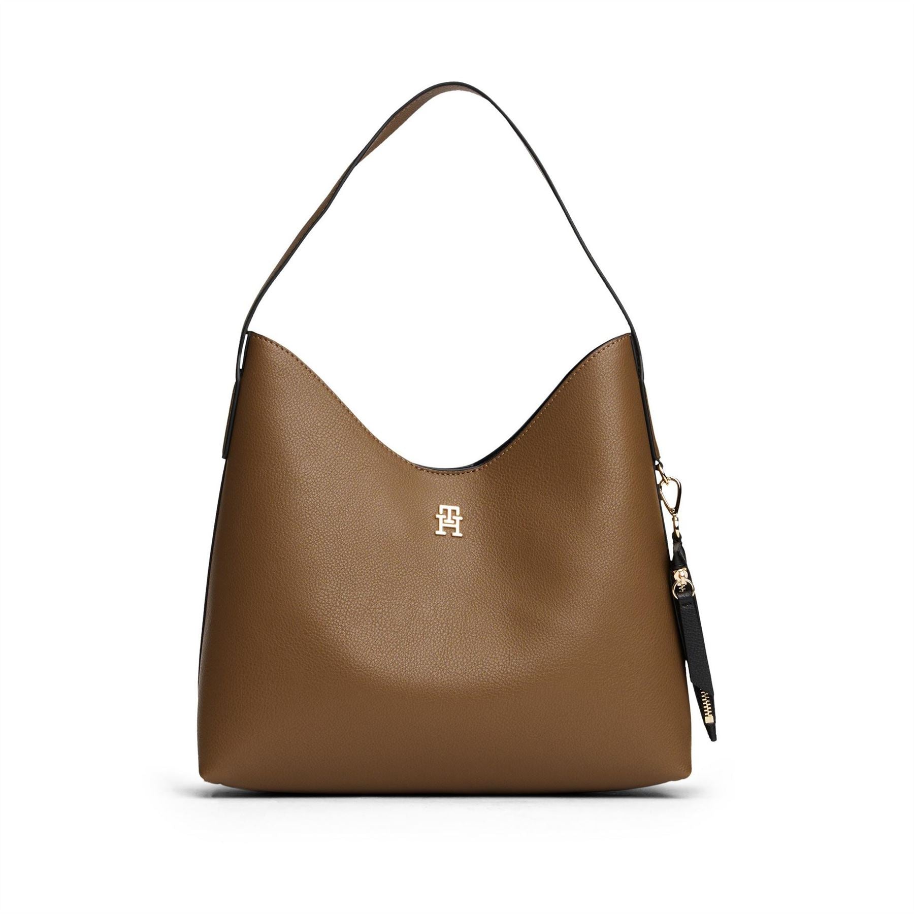 Tommy Hilfiger Icon Shoulder Crescent Shape Hobo Bag with Key Case