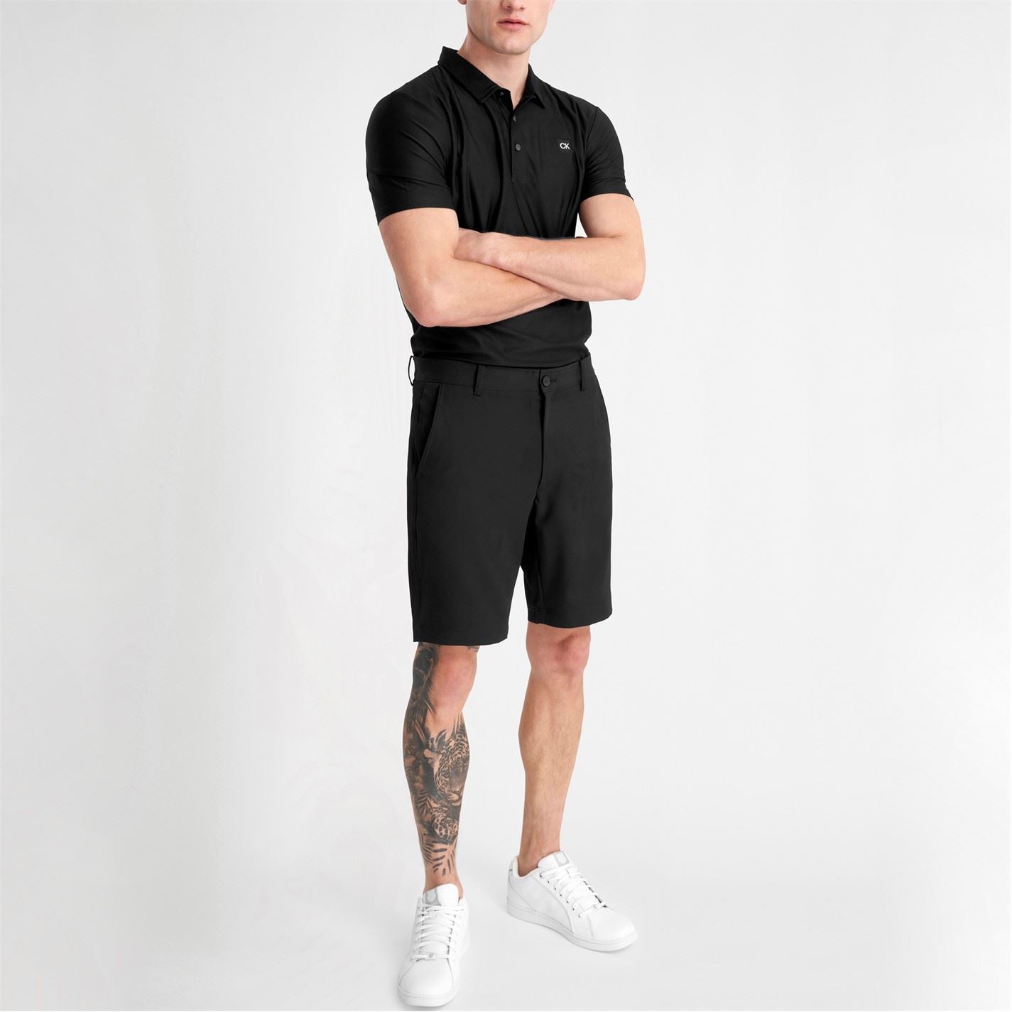 Calvin Klein Golf Logo Print Chino Bermuda Shorts