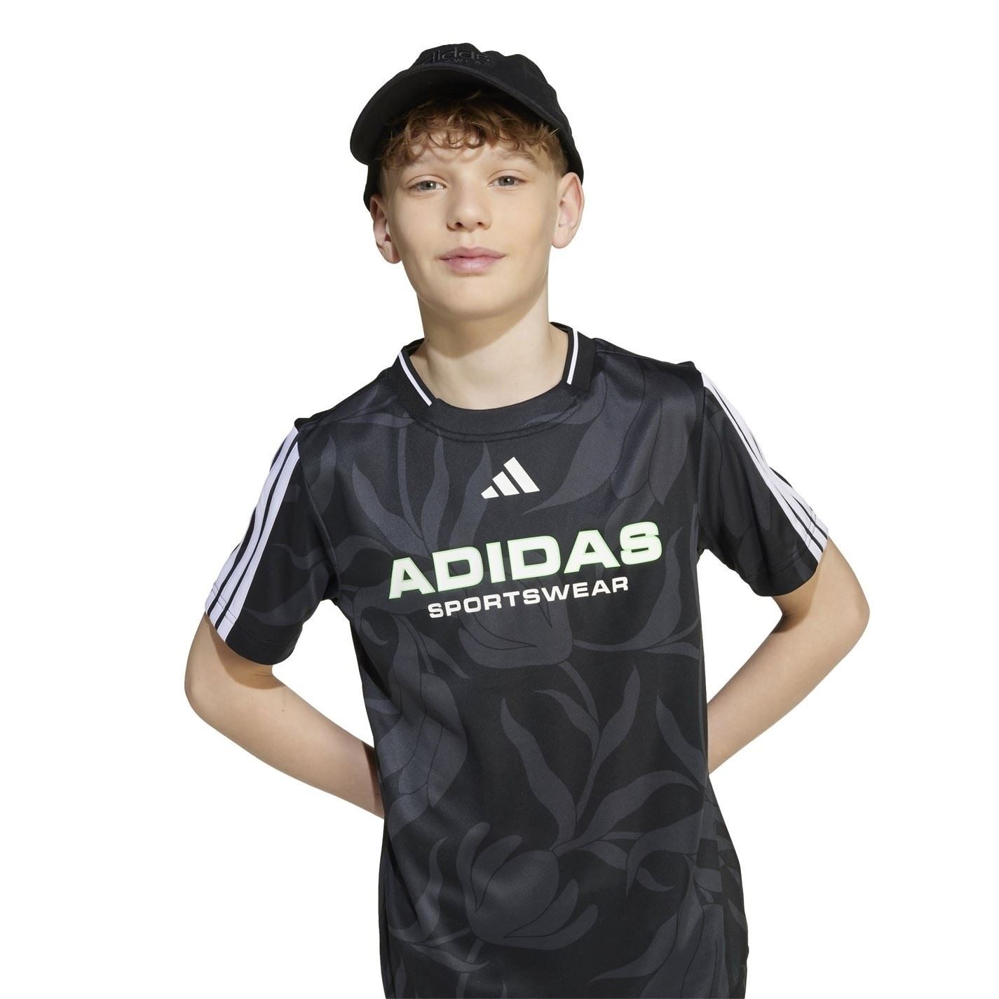 adidas Of Tiro Allover Print T-Shirt Juniors