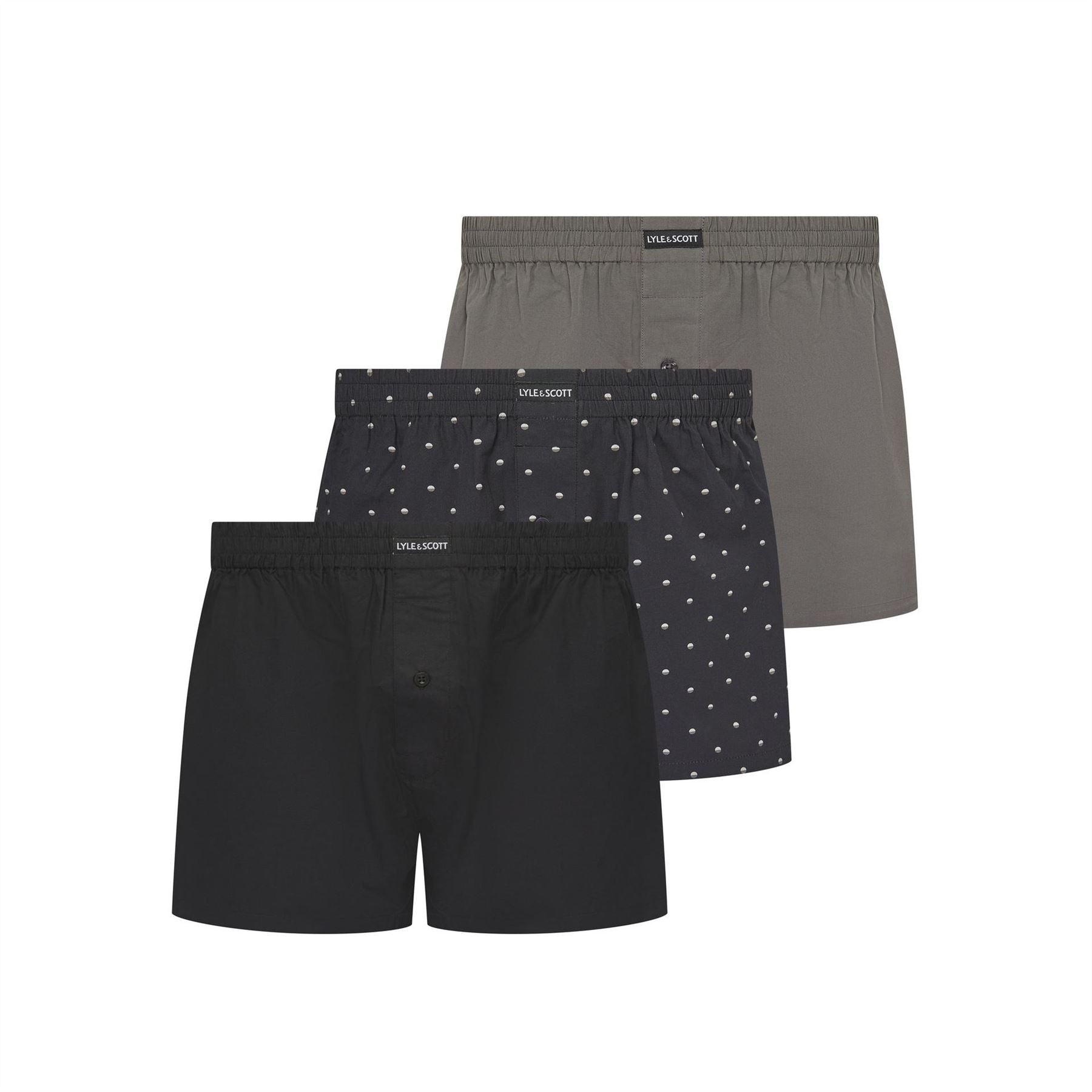Lyle and Scott 3 Pack Polka Dot Boxer Shorts
