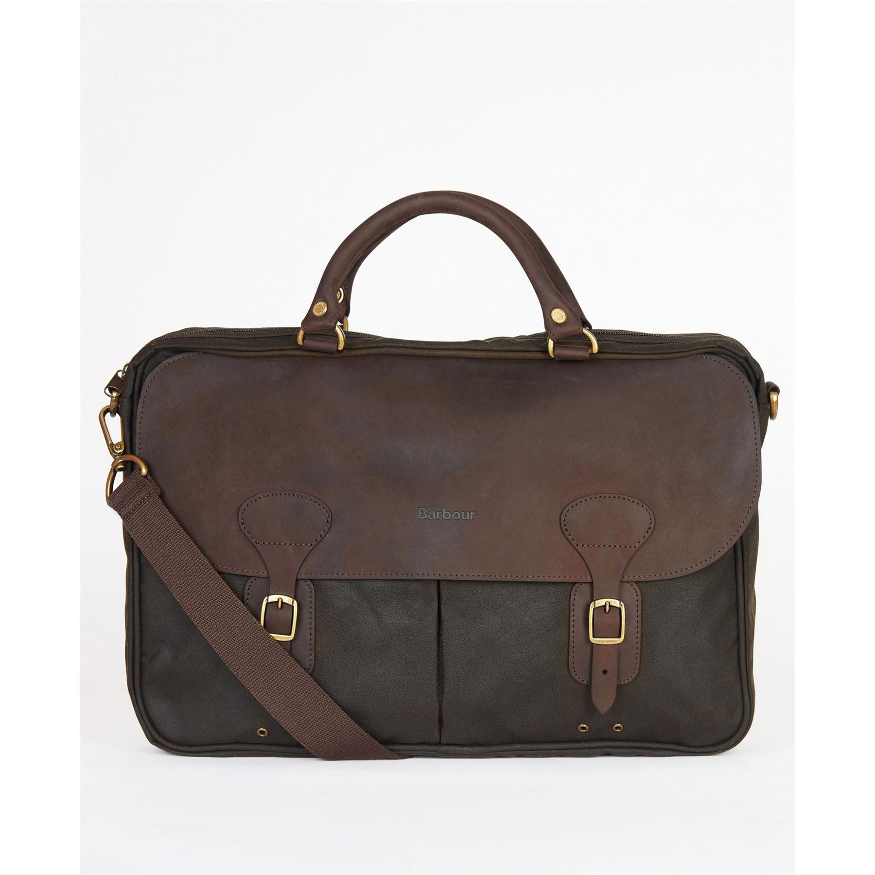 Barbour Cotton And Leather Briefcase