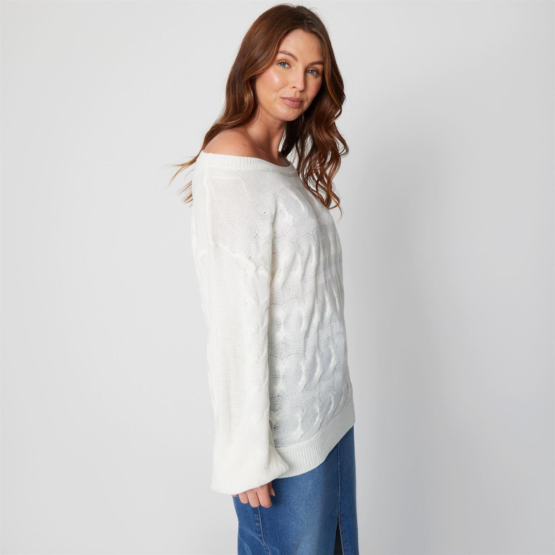 Be You Off Shoulder Relaxed Fit Sweater