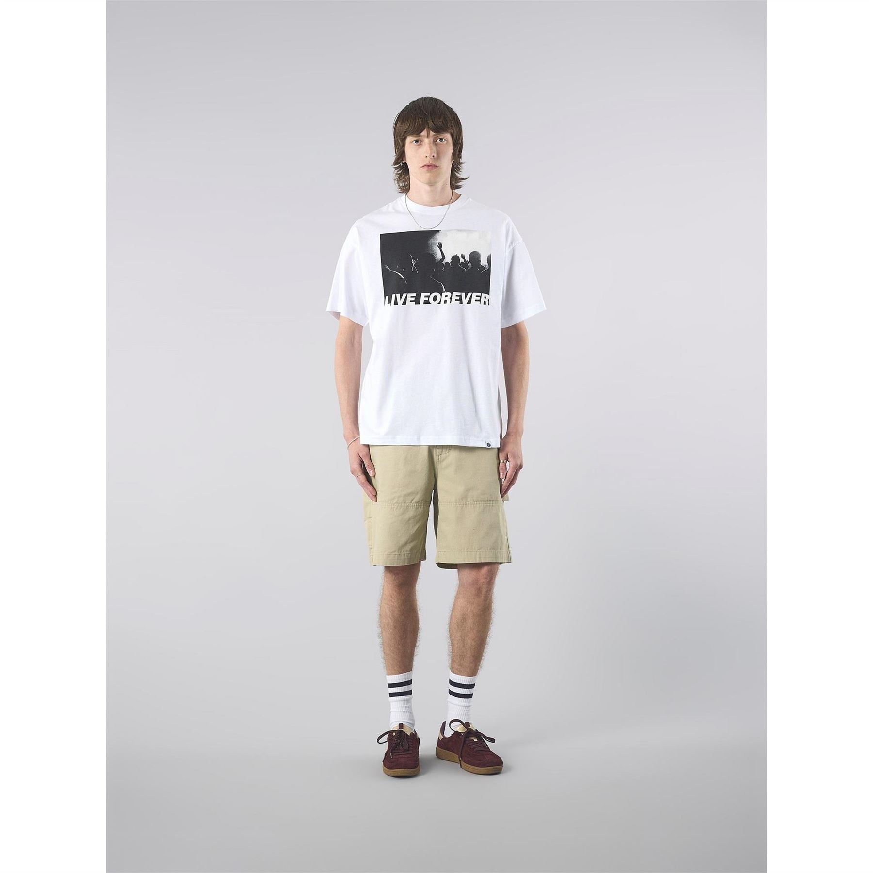 Pretty Green Porsche Live Forever Lettering Graphic T-Shirt