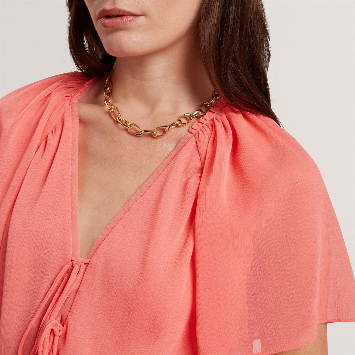 Ted Baker Baker Soft Woven Peplum Top