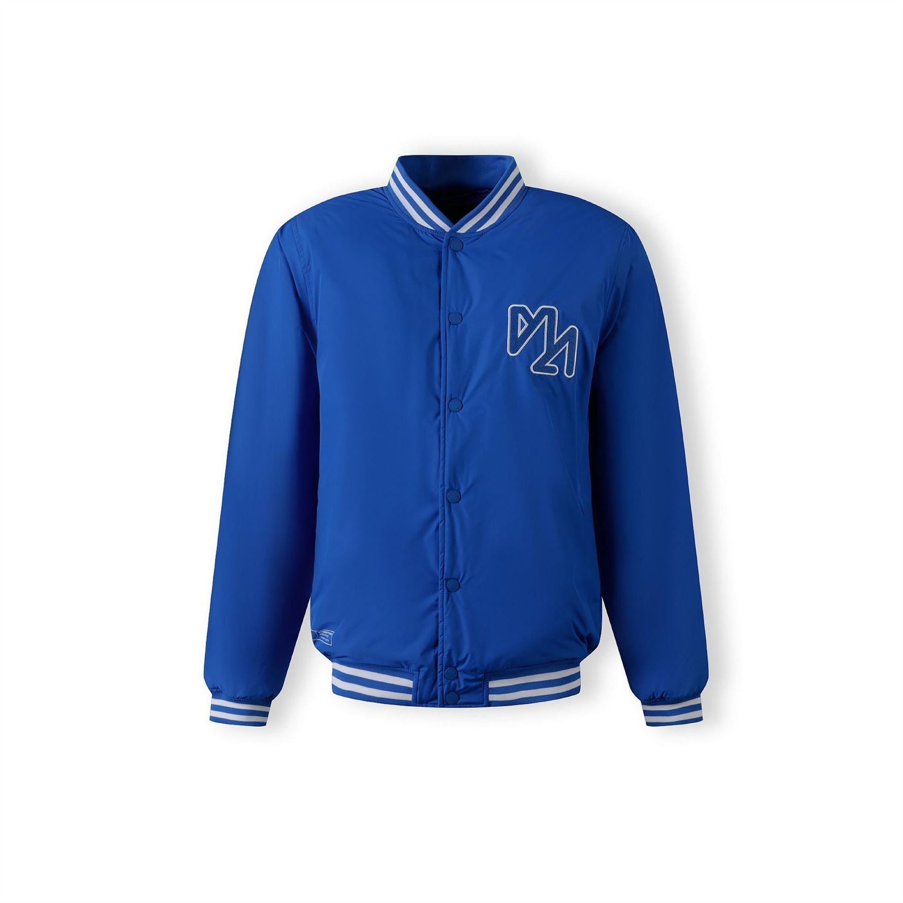 Minoti Baseball Style Jacket Detachable Hood Cobalt Blue