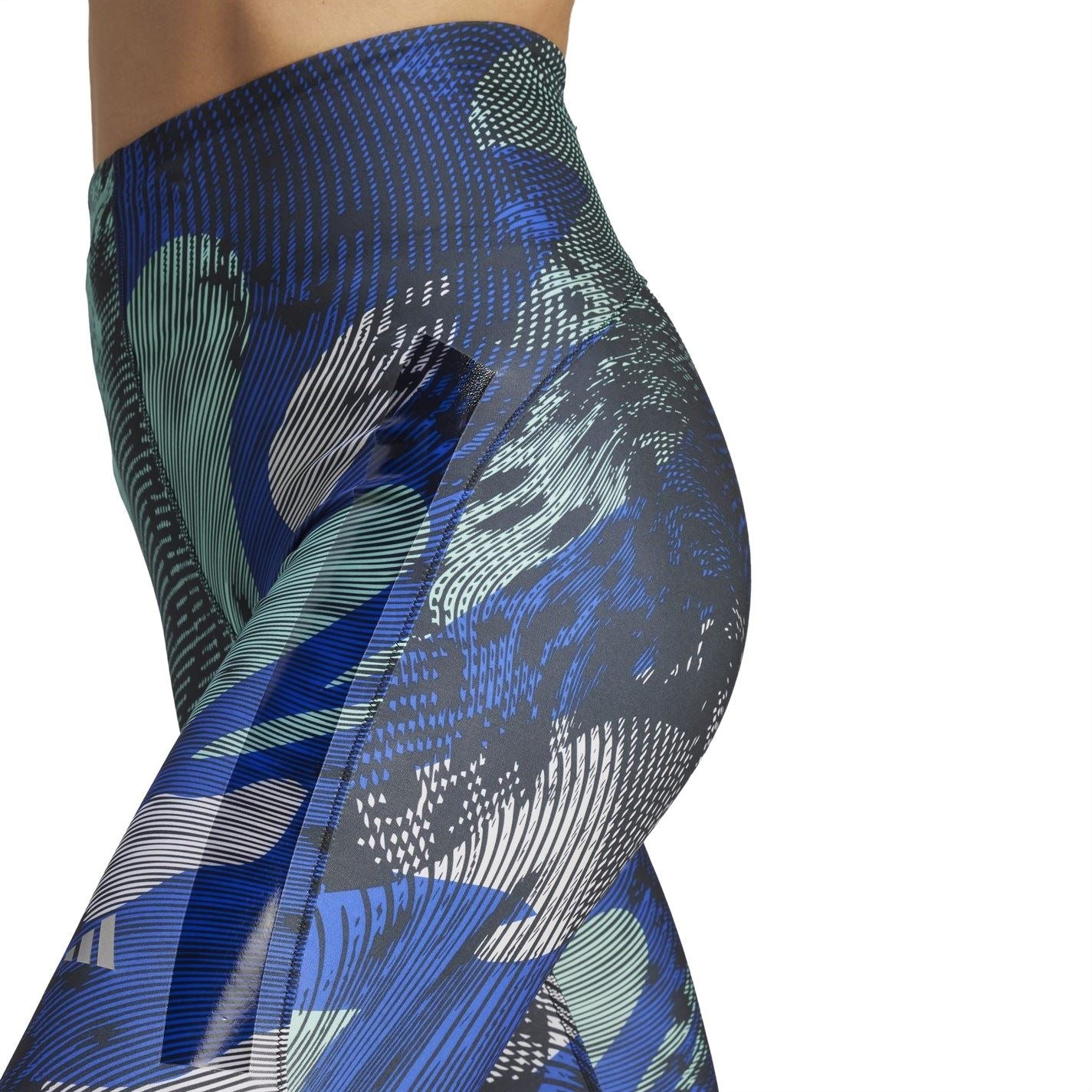 adidas Womens Adizero Allover Print 7 8 Leggings