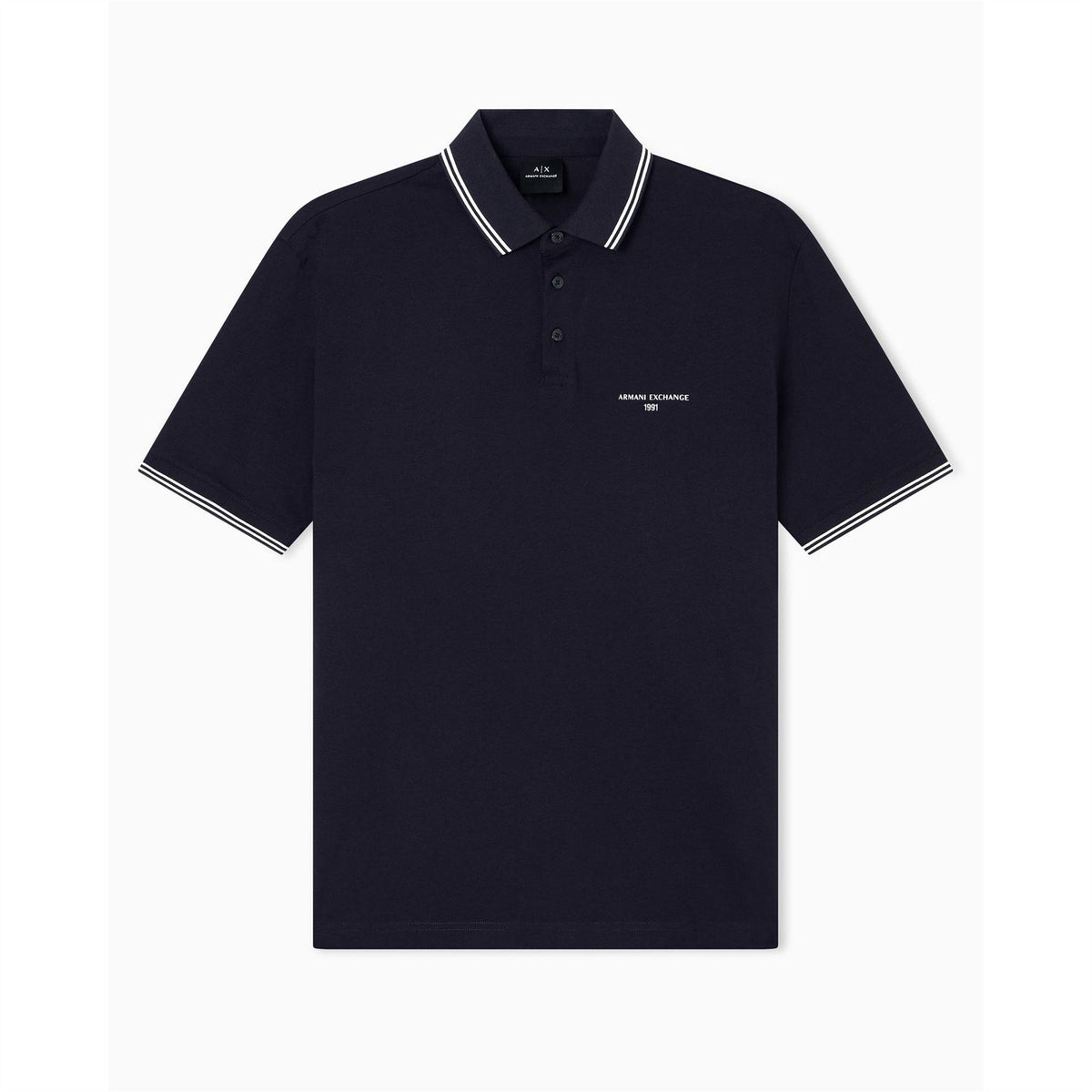 Armani Exchange Exchange Collared Short Sleeve Polo Shirt