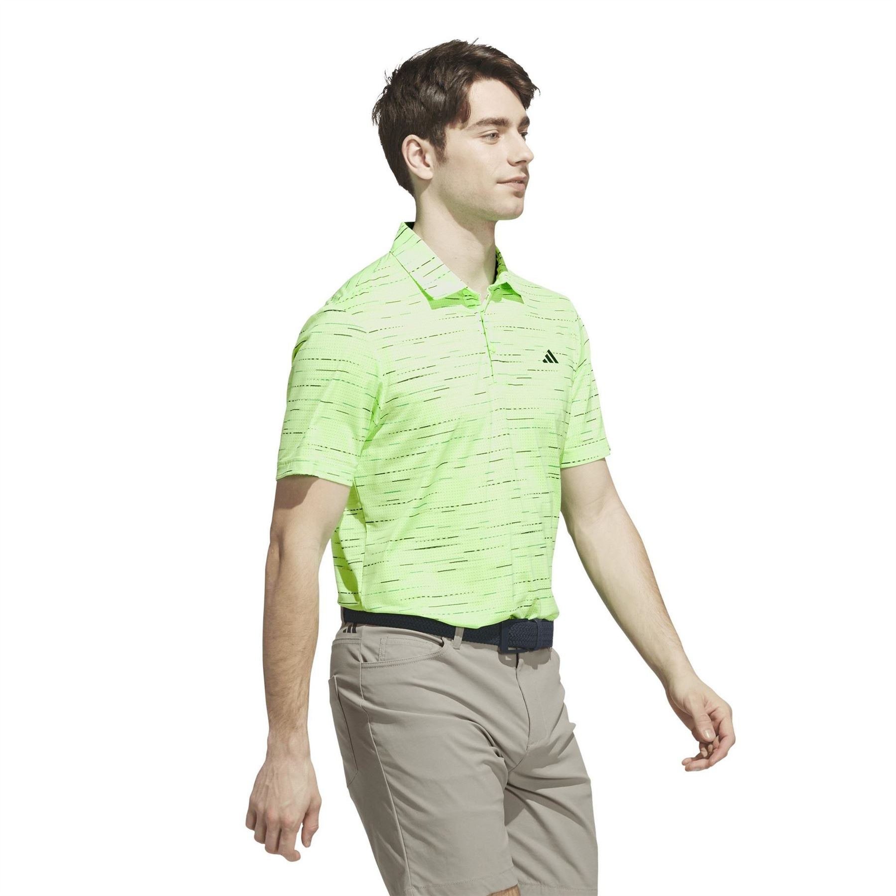 adidas Ultimate Mesh Print Collared Short Sleeve Polo Shirt