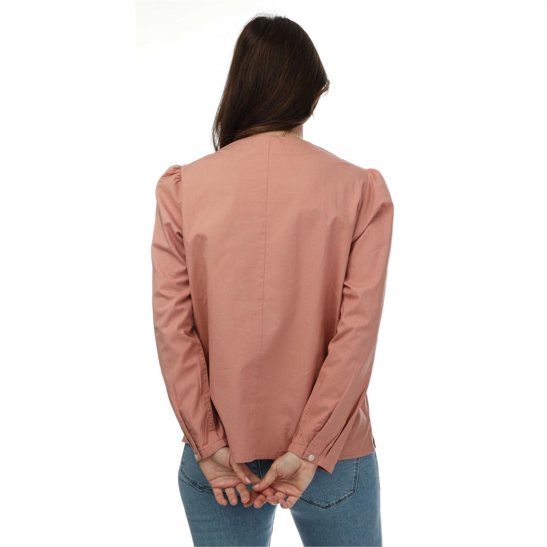 DOCKERS V Neck Long Sleeve Regular Fit Blouse