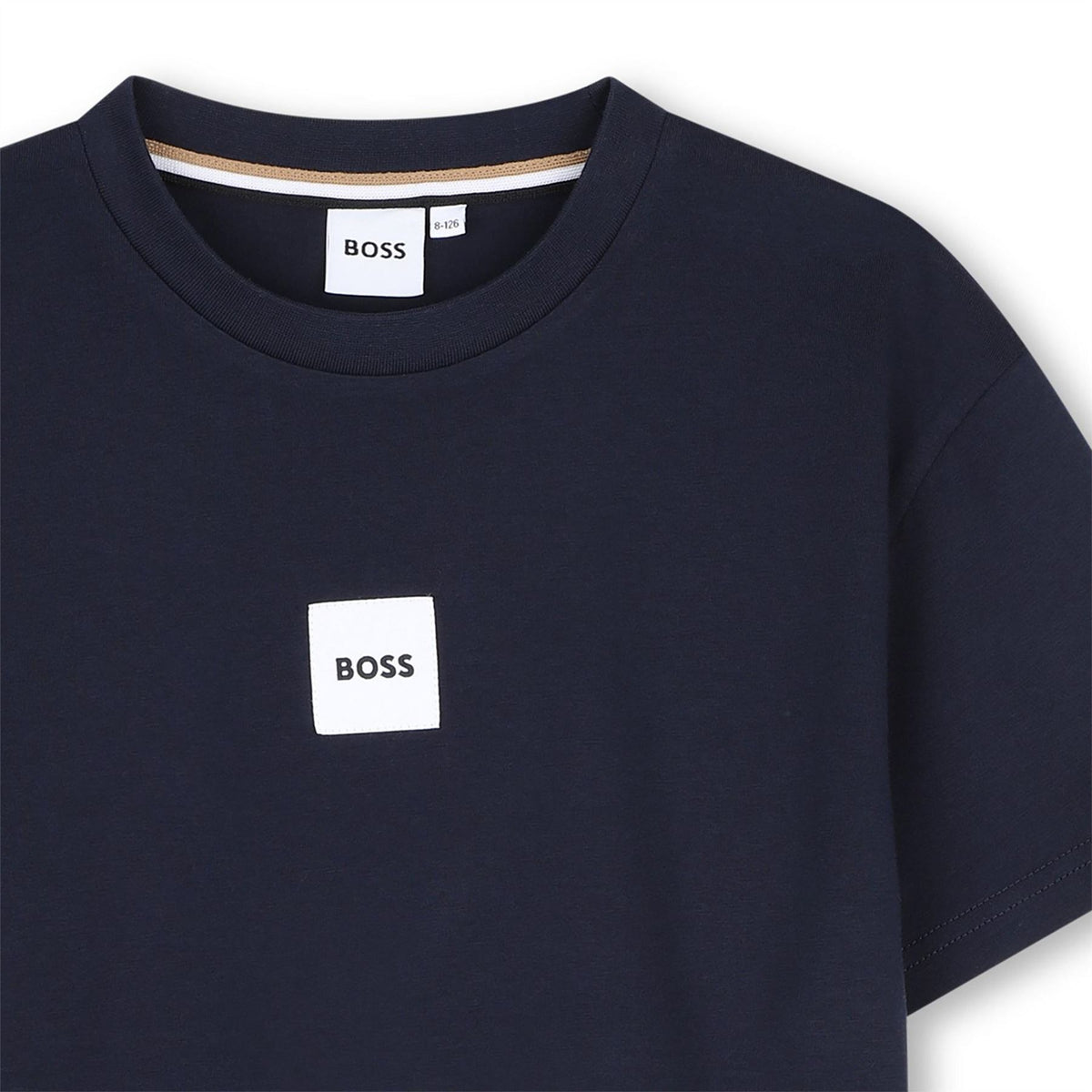 Boss Small Logo Cotton Short Sleeve Crew Neck T-Shirt