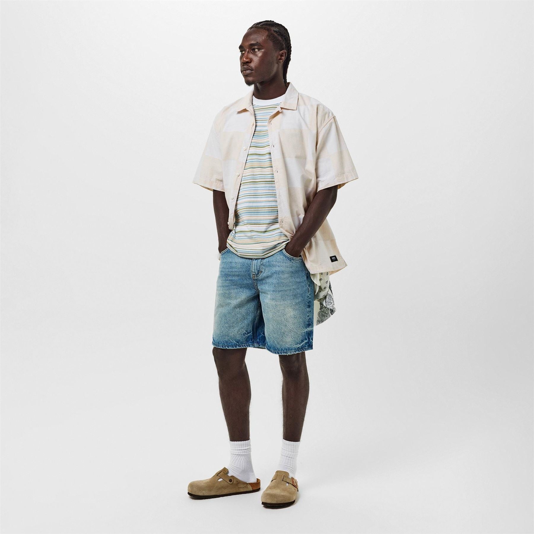 Vans Adults Kessler Checkerboard Short Sleeve Regular Fit T-Shirt