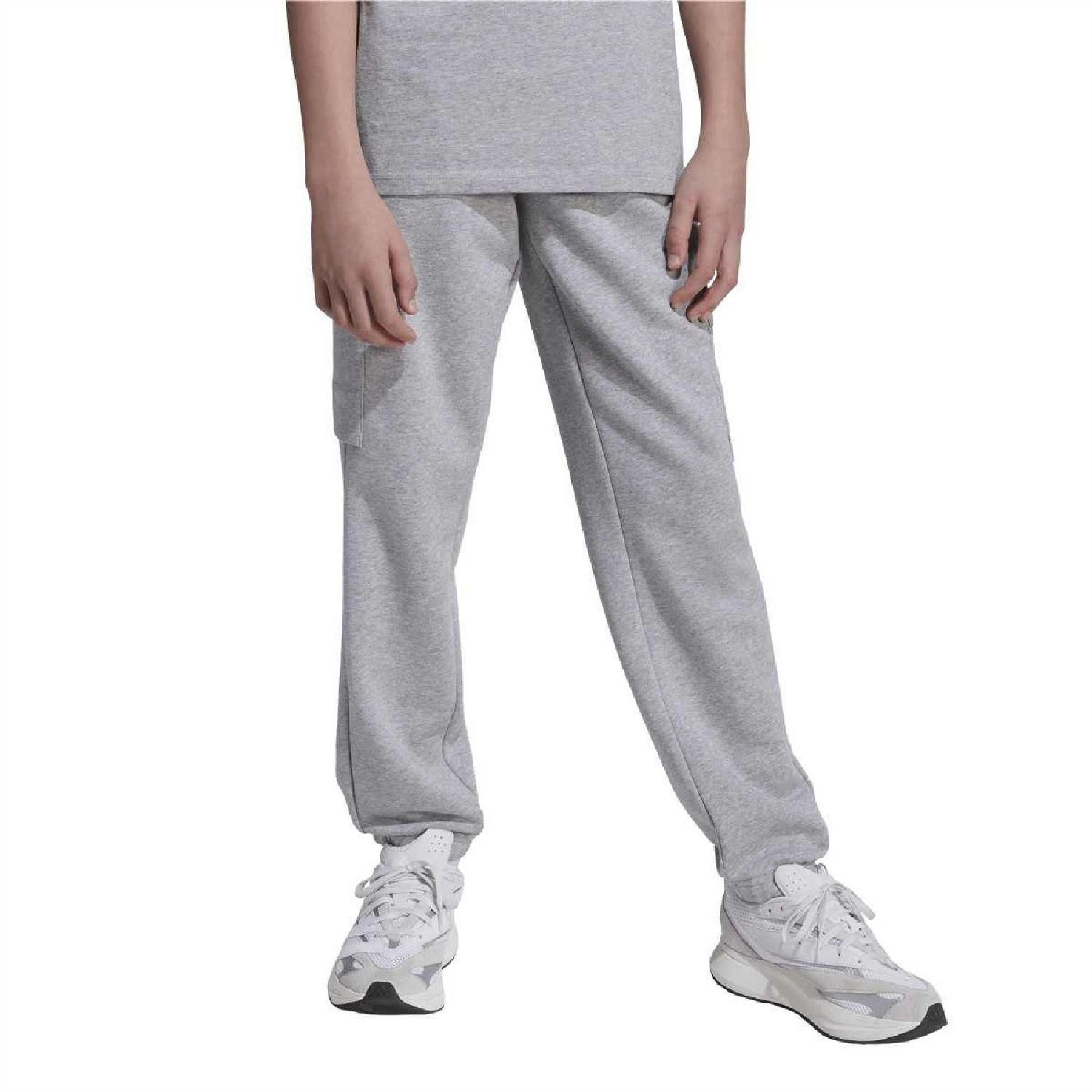 adidas Juniors Solid Patterned Slim Cargo Pants