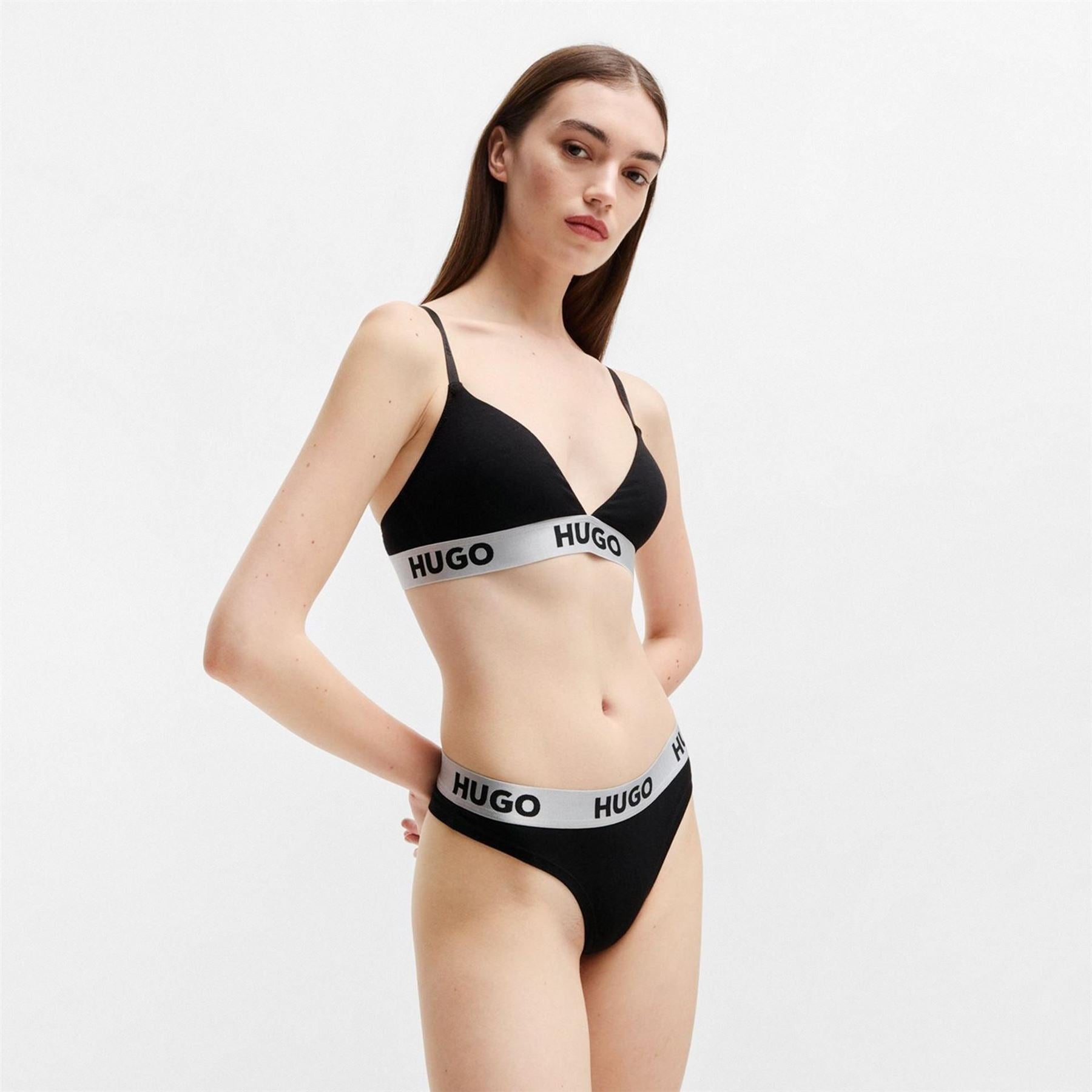 Hugo Sporty Logo Non Wired Triangle Bralette