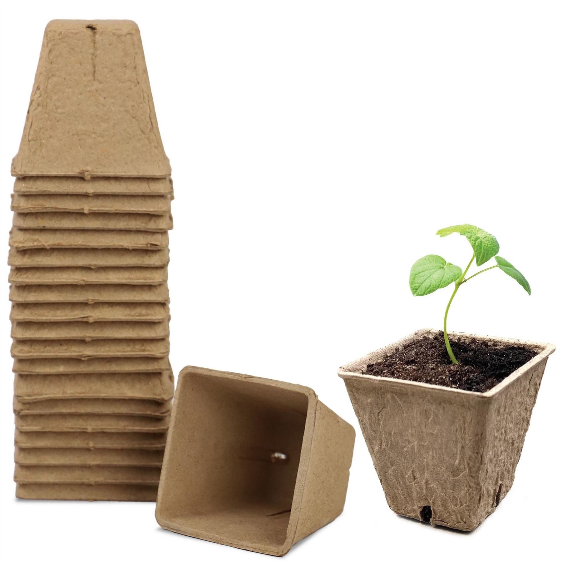Dekton Square Paper Plant Pots