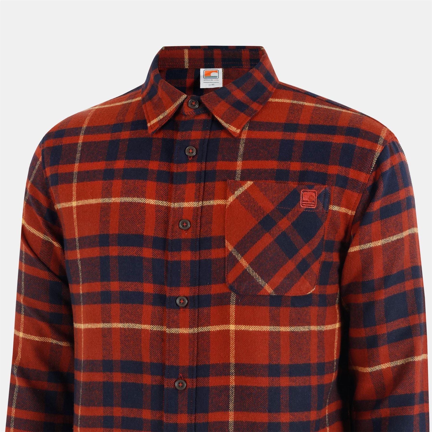 SoulCal Soul Check Long Sleeve Patterned Shirt