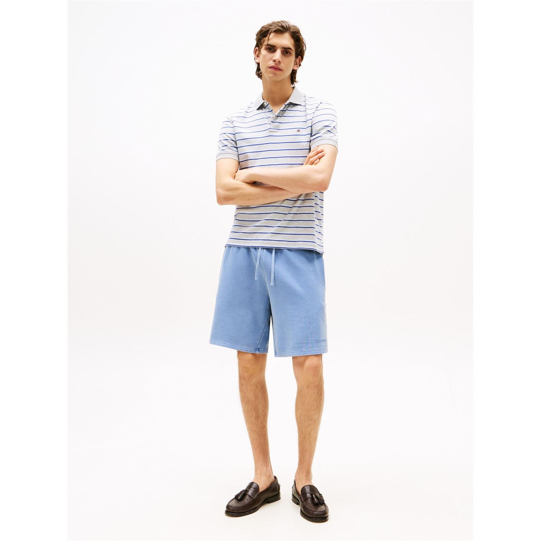 Tommy Hilfiger Solid Sweat Shorts with Clean Hem