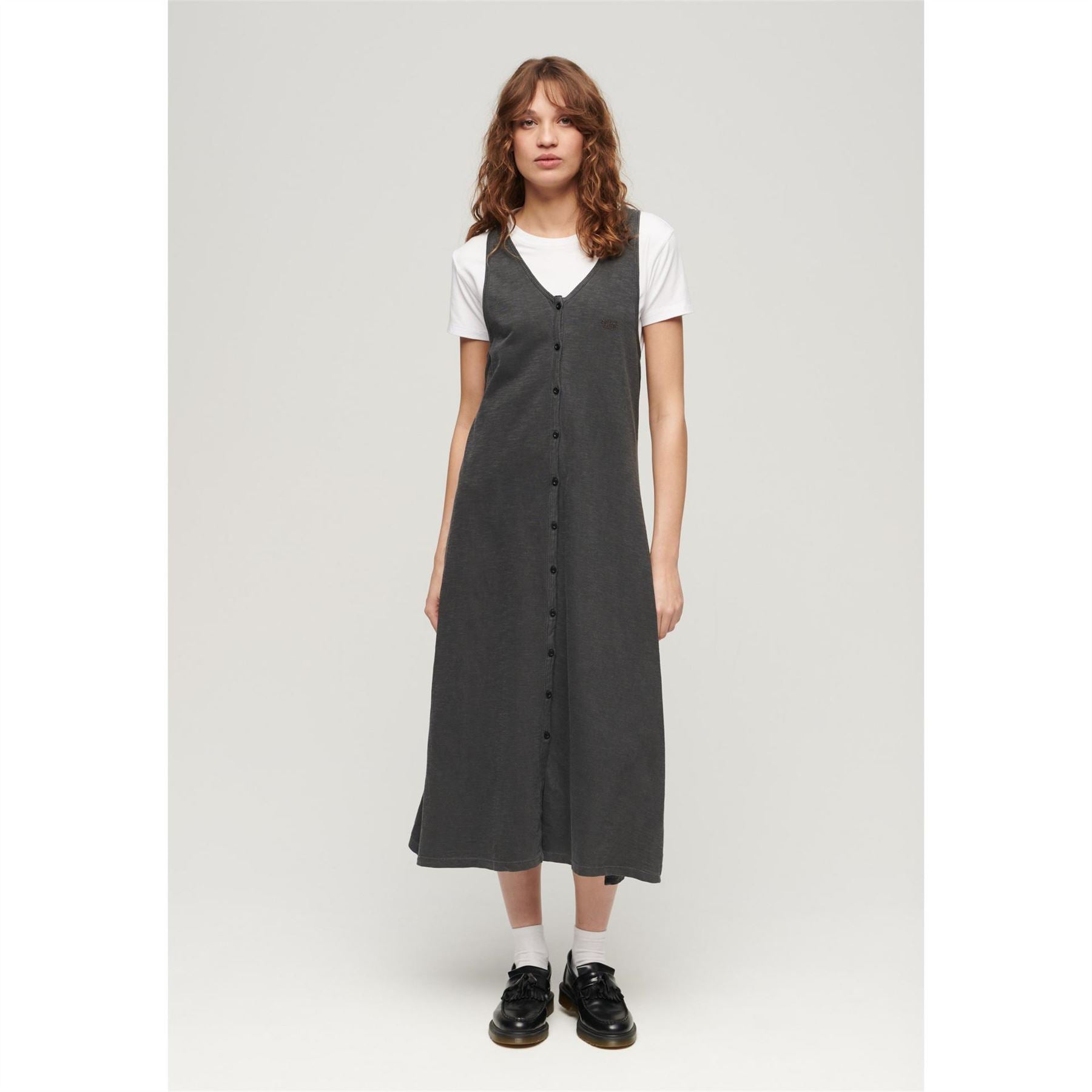 Superdry V Neck Relaxed Fit Sleeveless Top