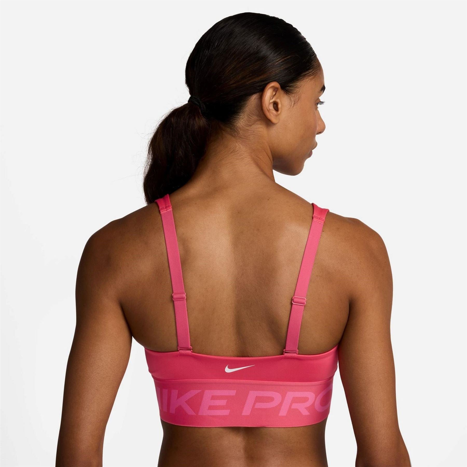 Nike Womens Pro Indy Plunge Medium Support Padded Sports Bra Medium Impact