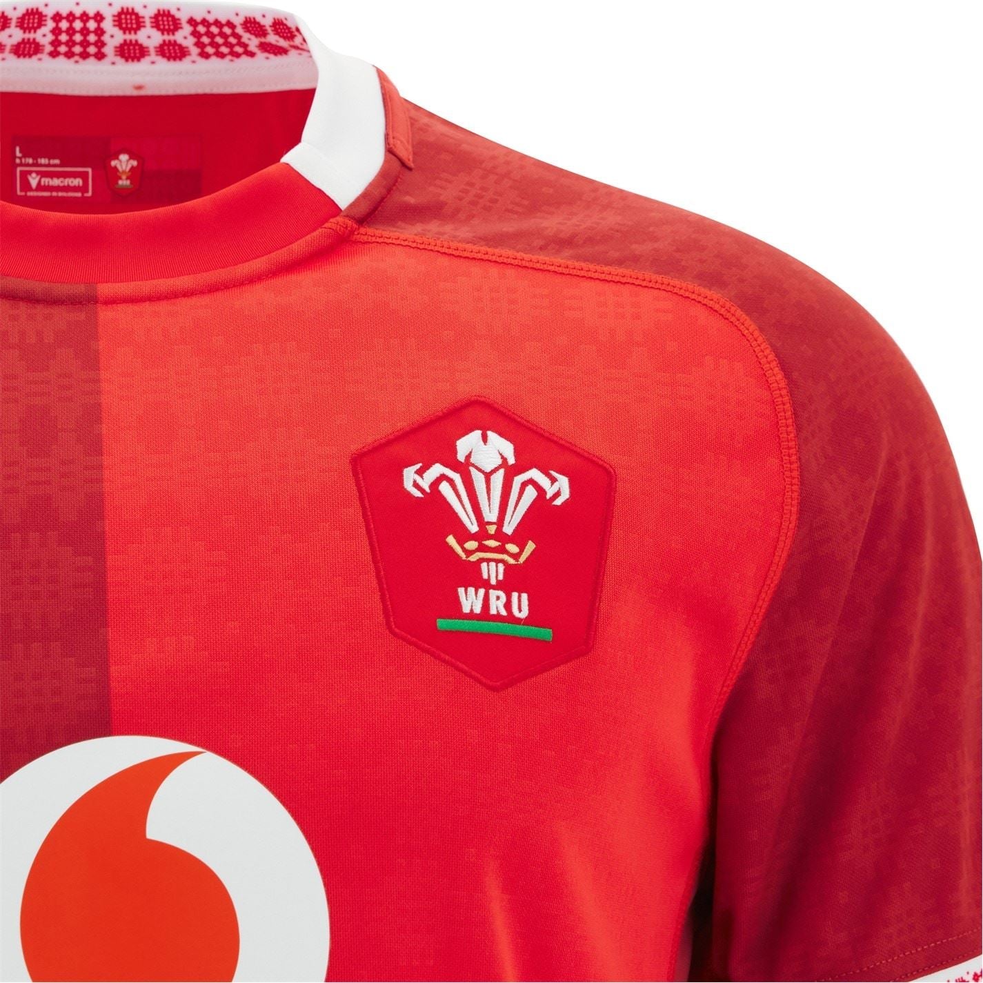 Macron Wales Rugby Union Home Shirt 2025 Adults