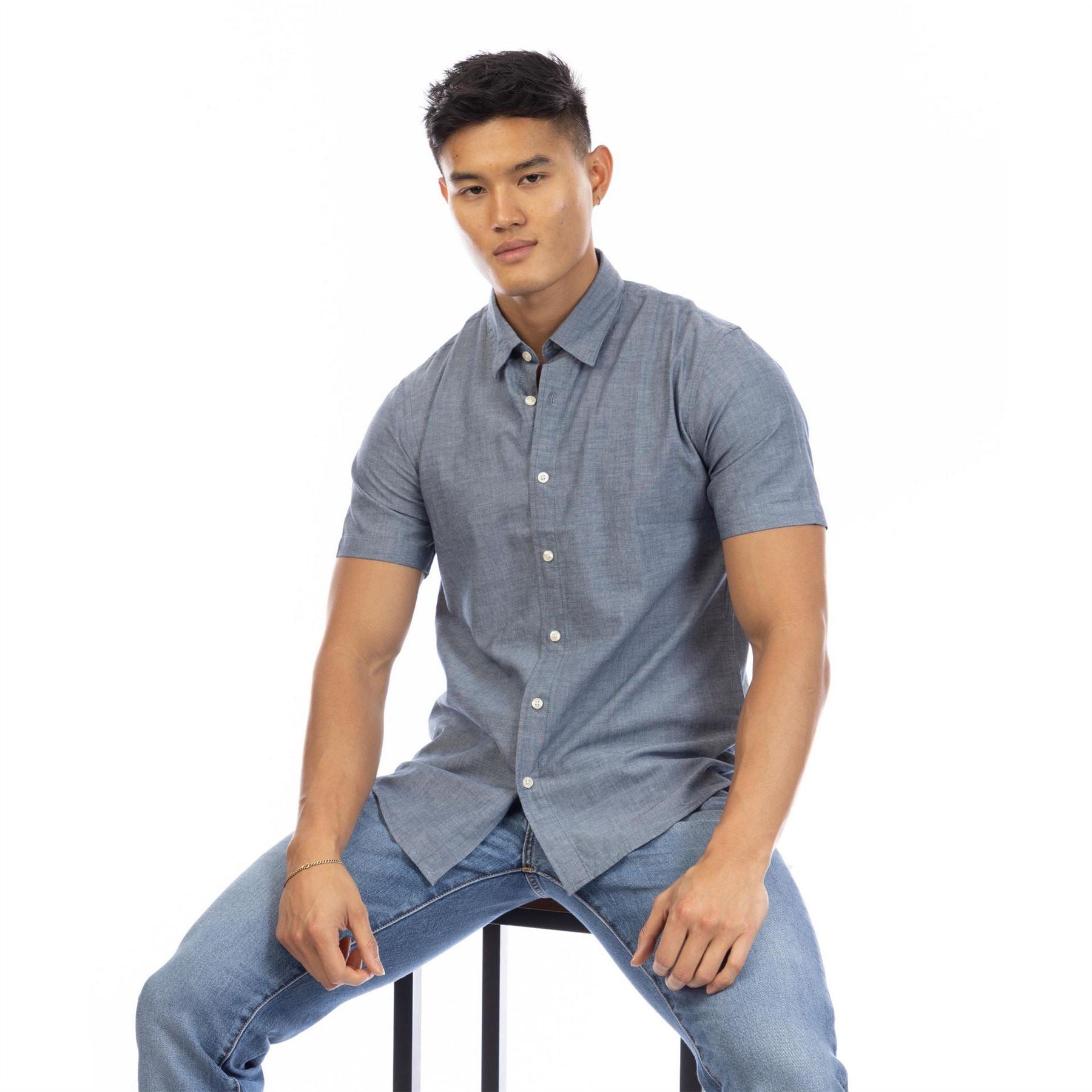 Peter Werth Collared Neck Short Sleeve Regular Fit Shirt