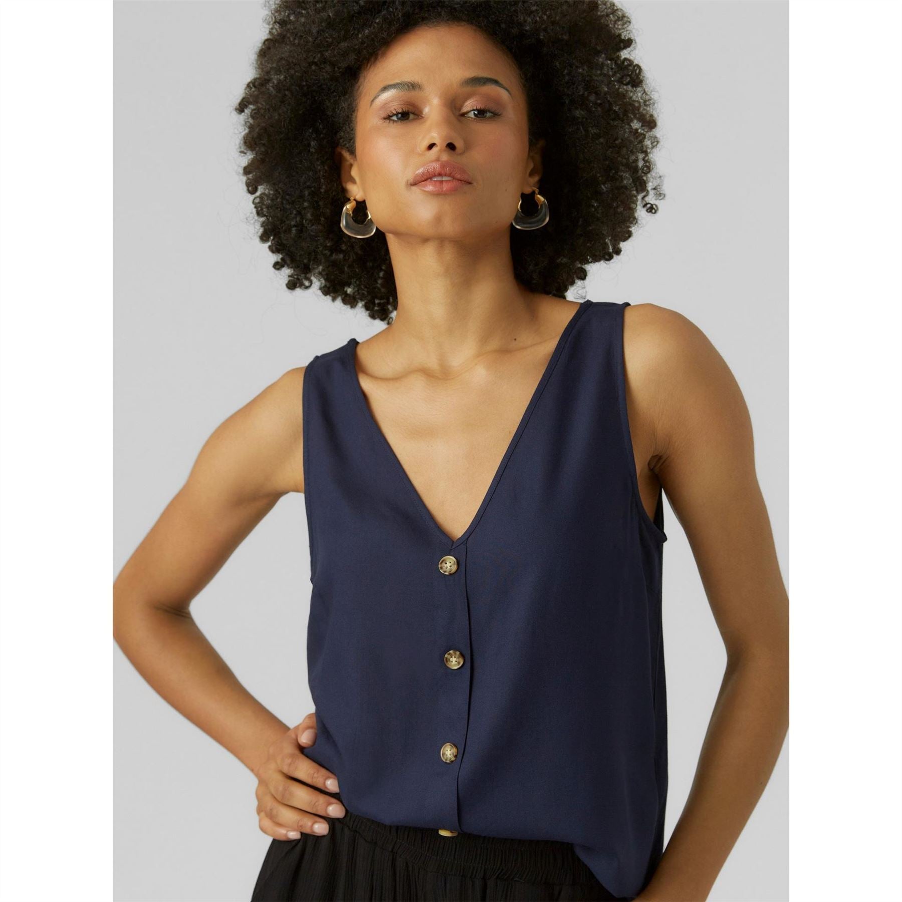 Vero Moda V-Neck Short Sleeve Regular Fit Blouse